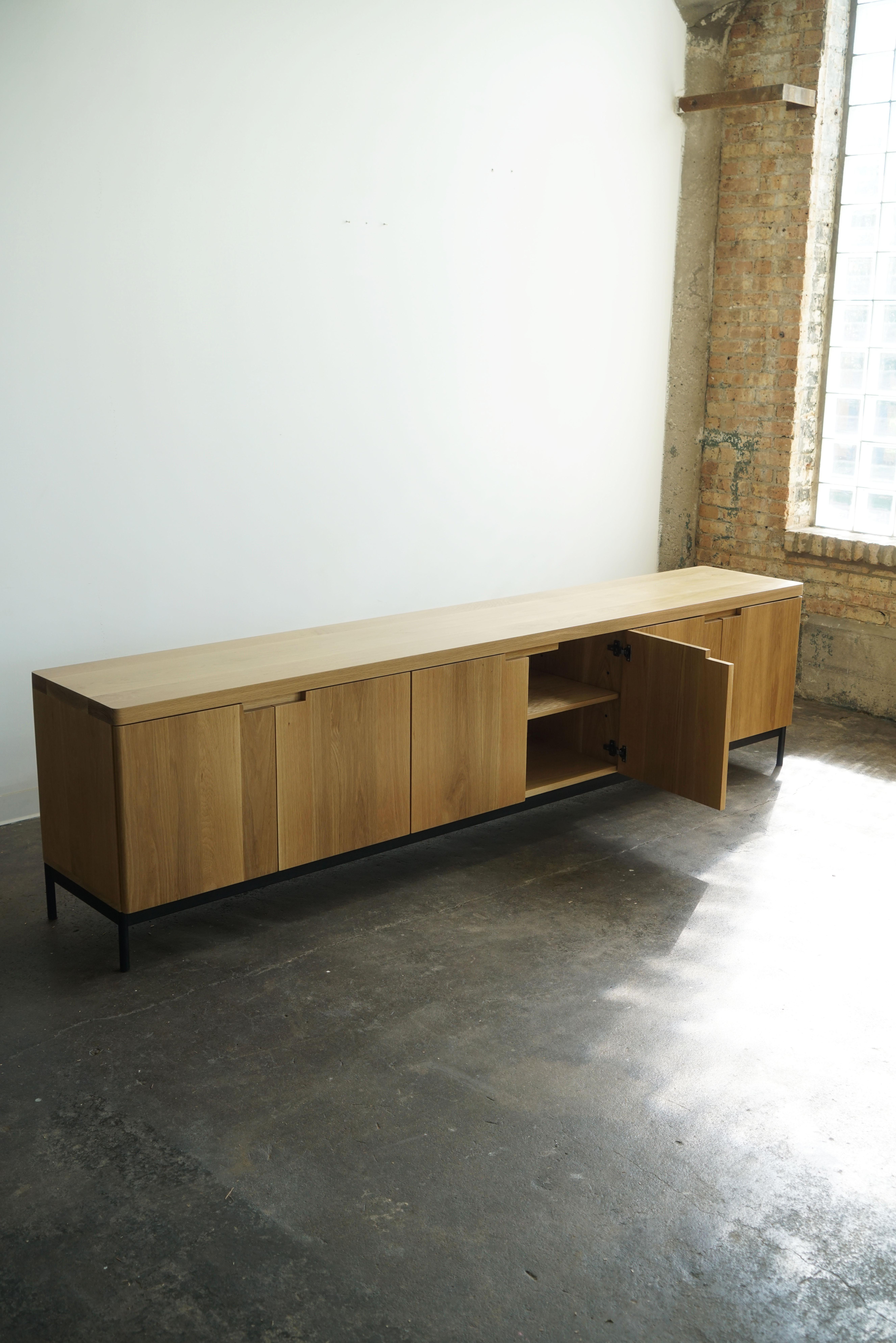 Modern Contemporary Solid White Oak Wood Credenza by Last Workshop, 2022