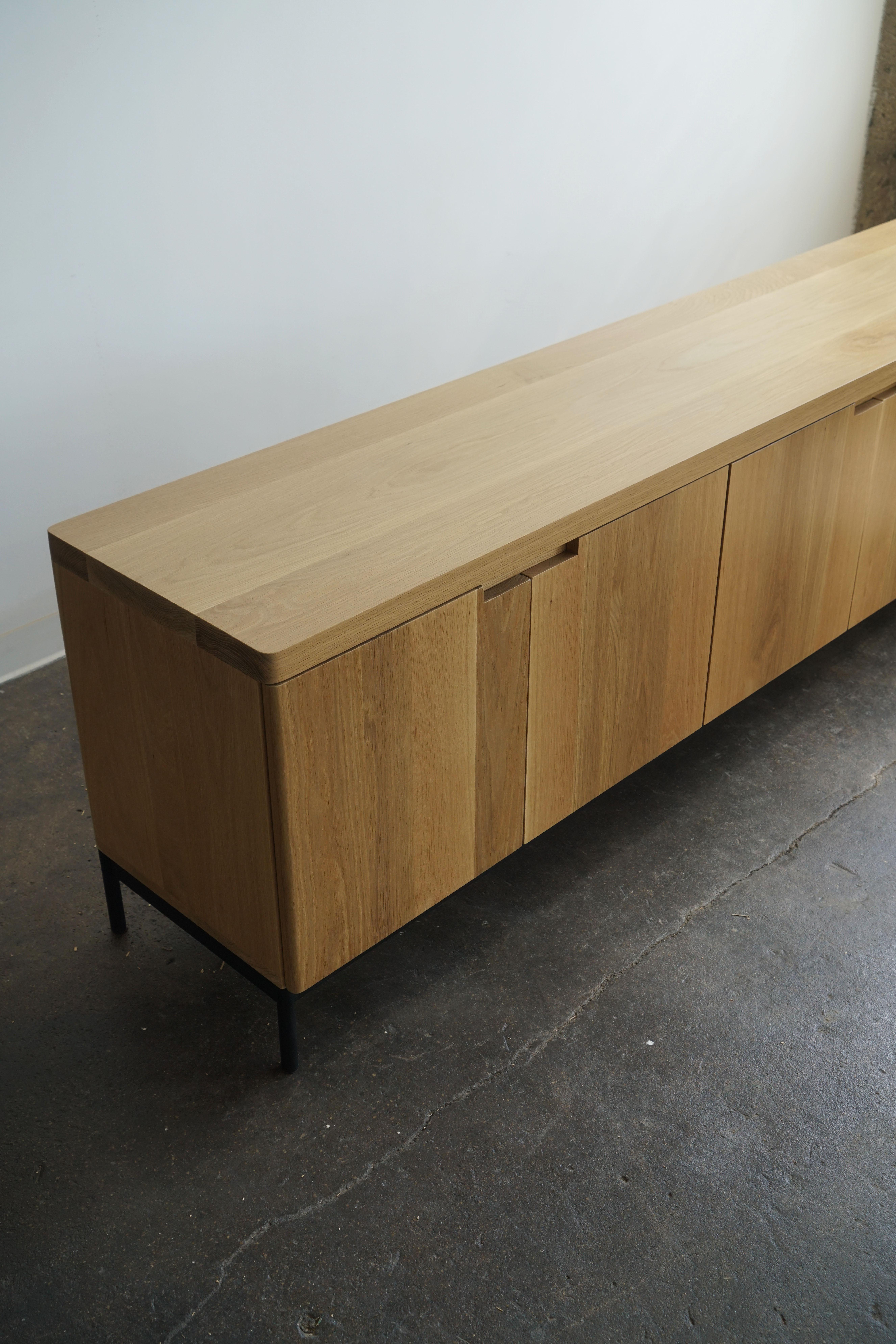 Contemporary Solid White Oak Wood Credenza by Last Workshop, 2022 In New Condition In Chicago, IL