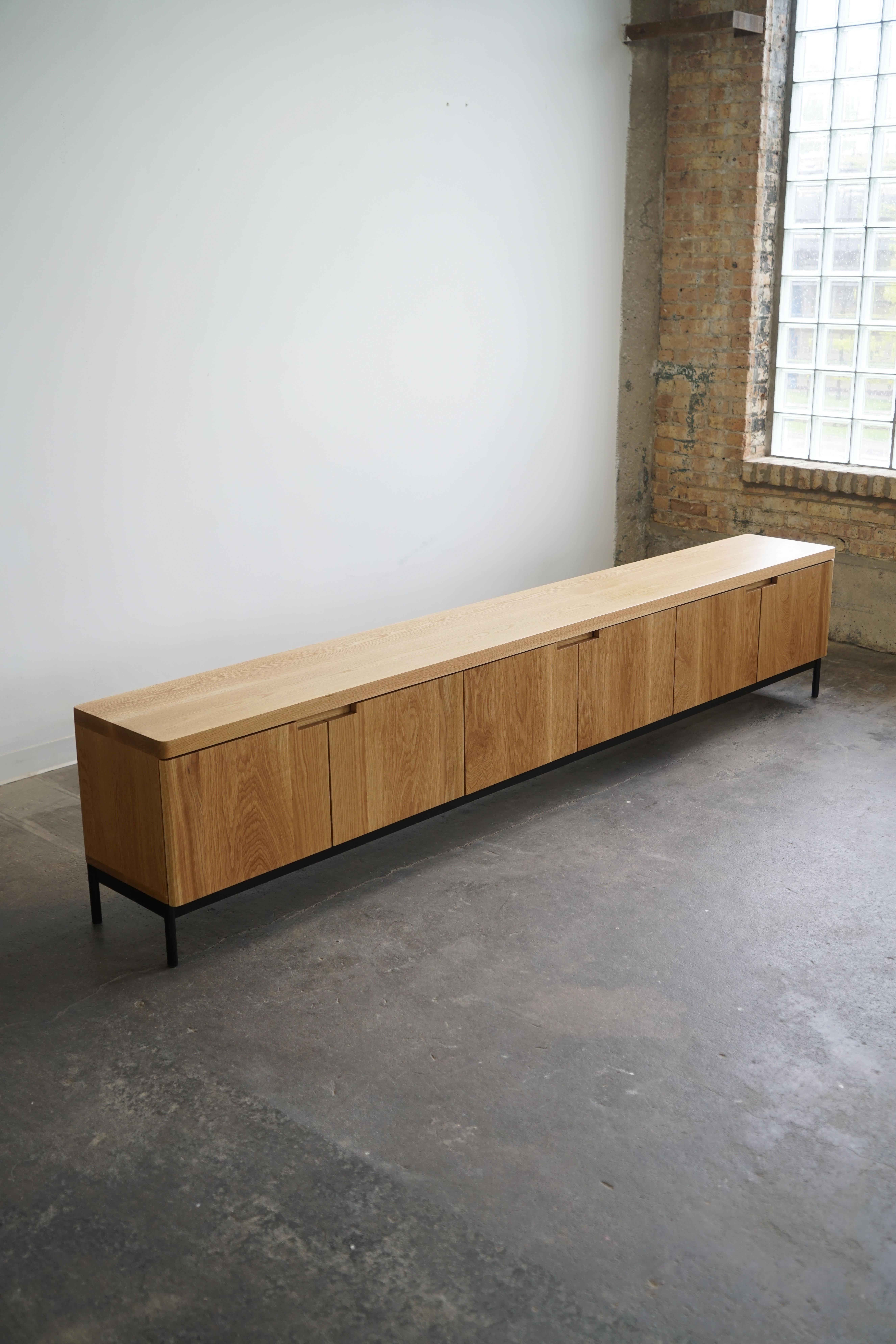 Modern Contemporary Solid White Oak Wood Credenza by Last Workshop, 2023 For Sale