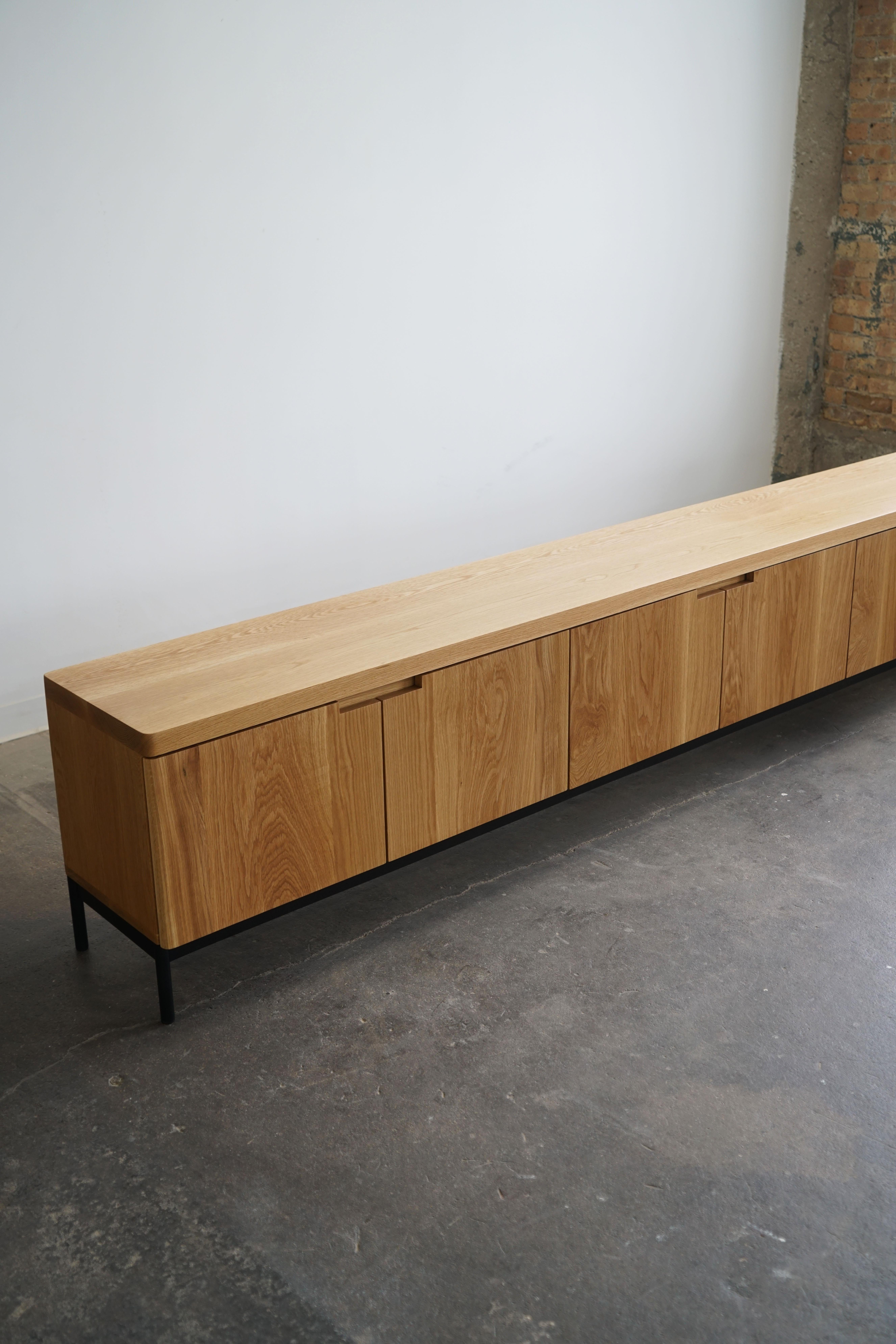 American Contemporary Solid White Oak Wood Credenza by Last Workshop, 2023 For Sale