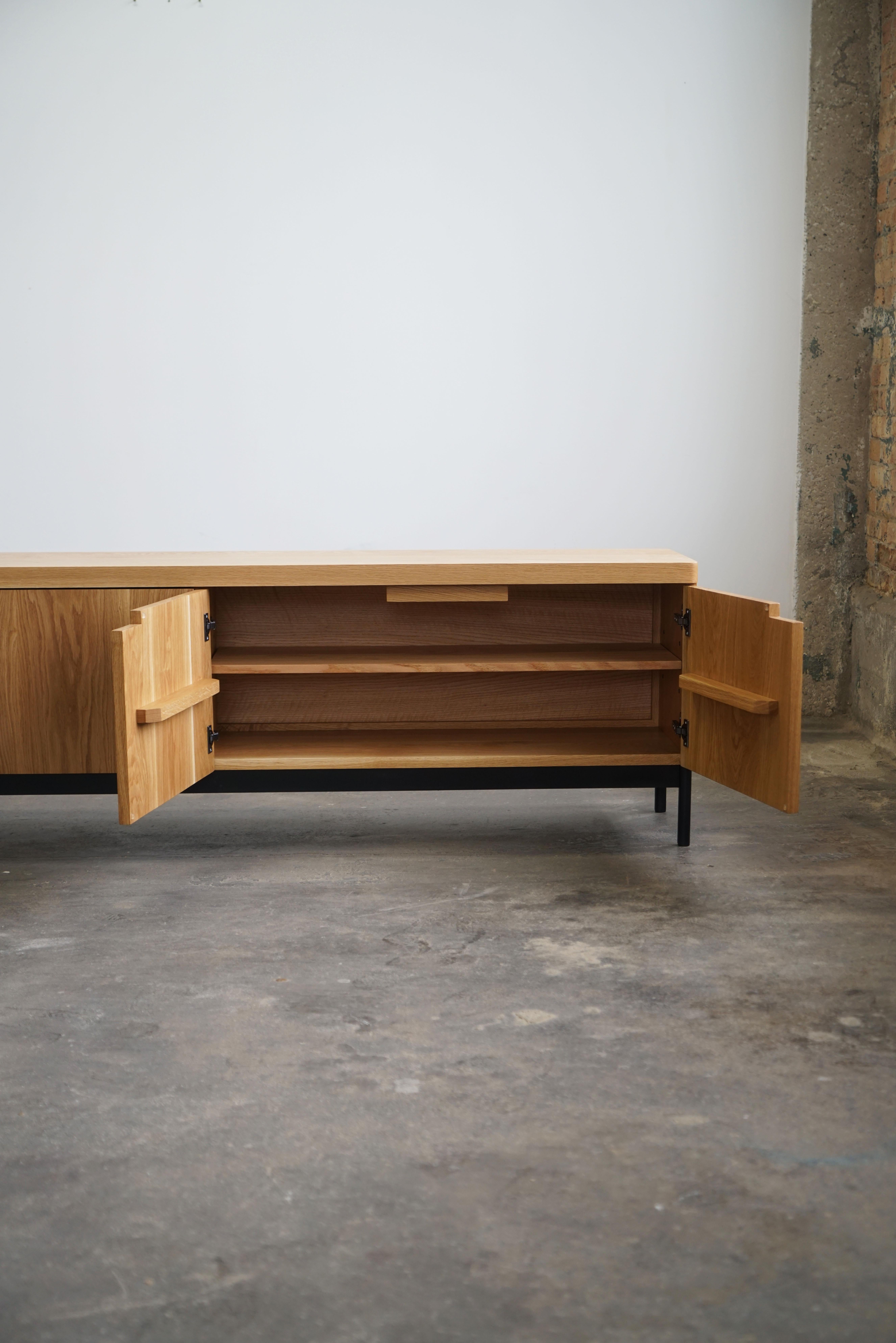 Contemporary Solid White Oak Wood Credenza by Last Workshop, 2023 In New Condition For Sale In Chicago, IL