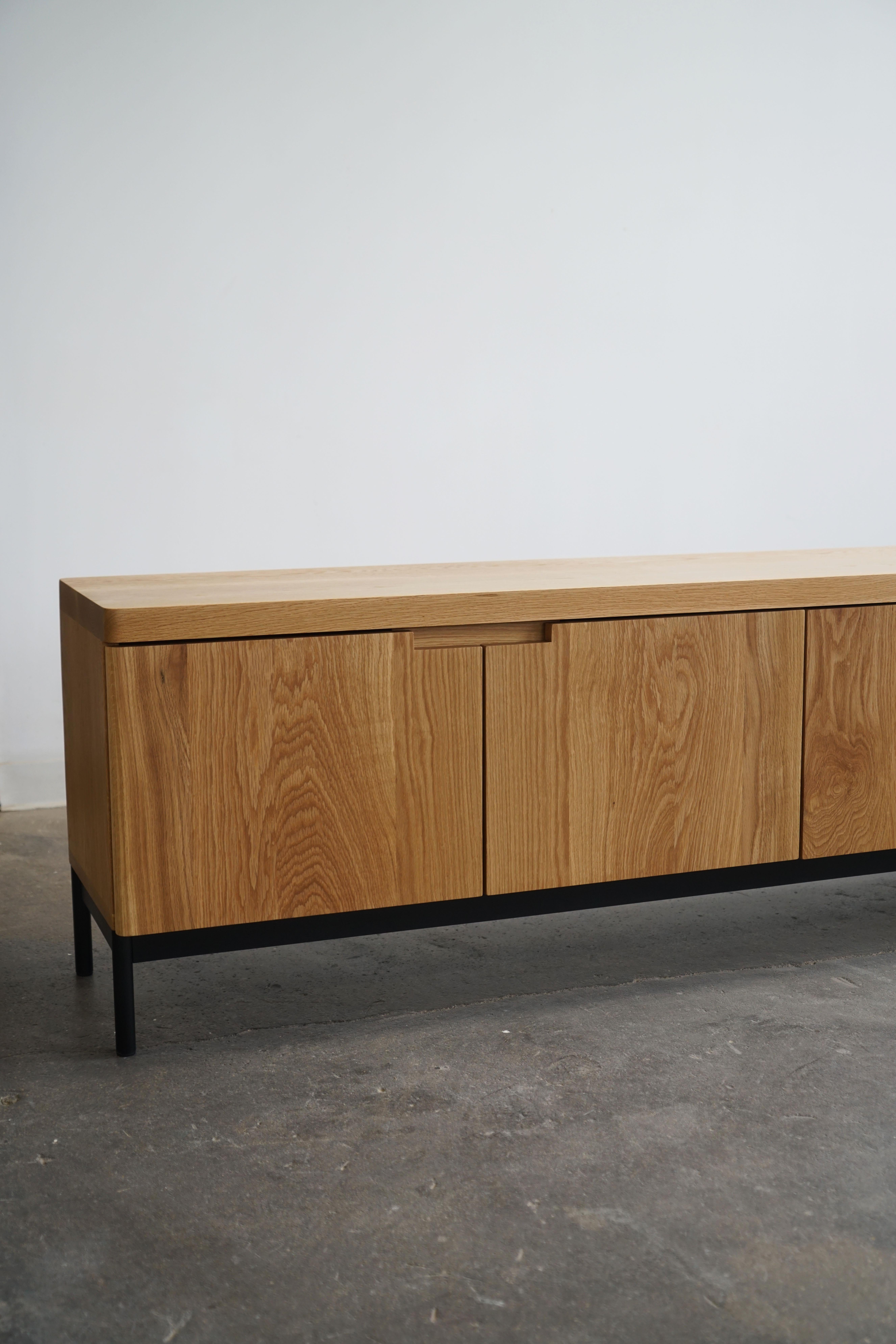 Steel Contemporary Solid White Oak Wood Credenza by Last Workshop, 2023 For Sale