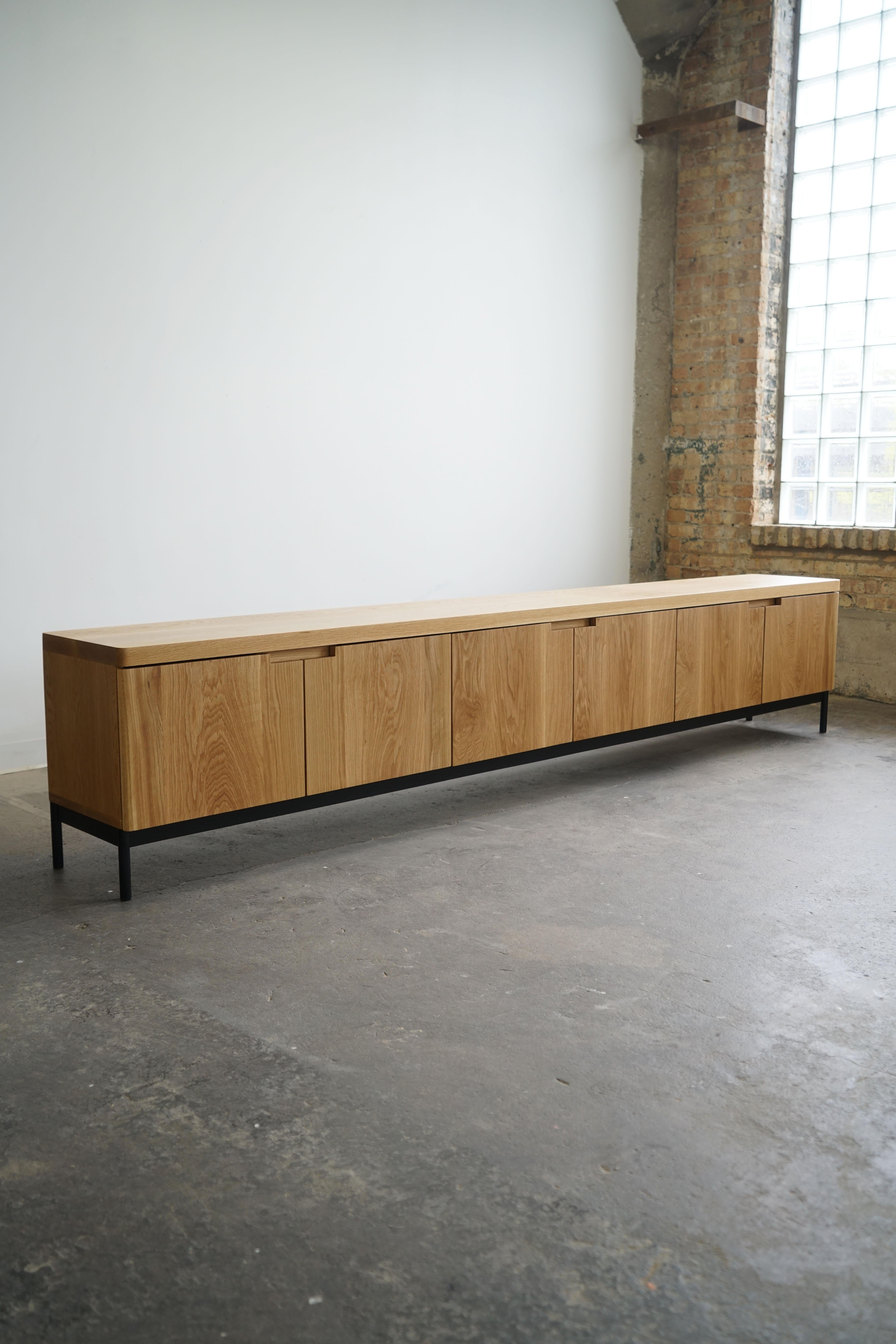 Contemporary Solid White Oak Wood Credenza by Last Workshop, 2023 For Sale 2