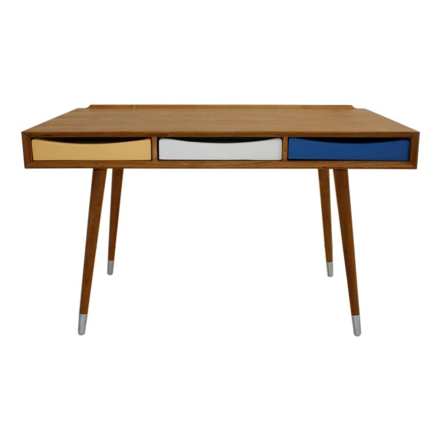 Contemporary Solid Wood Italian Desk with three drawers