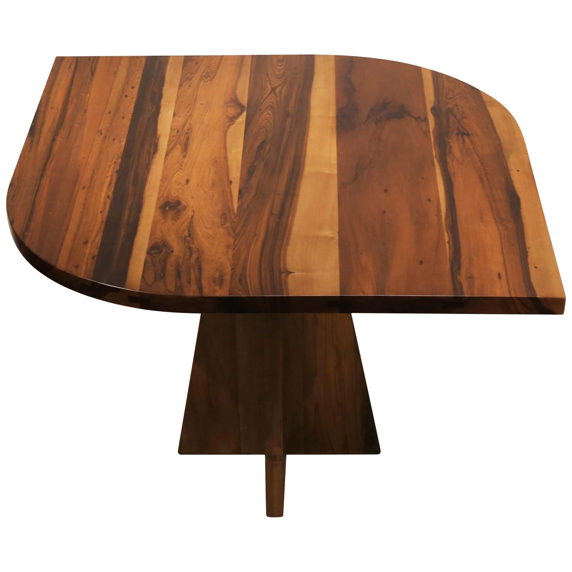 Table contemporaine Luca en bois massif en forme de goutte d'eau de Costantini en vente