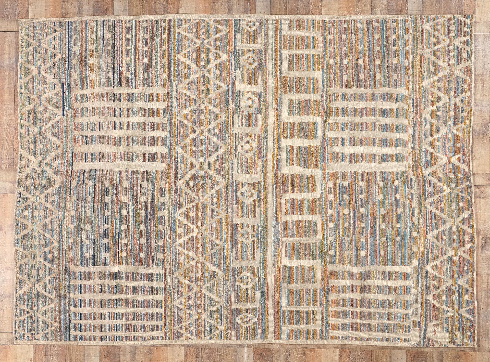 Contemporary Souf Moroccan High-Low Rug For Sale 2