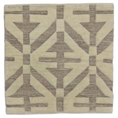 Contemporary Souf Moroccan High-Low Wagireh Rug