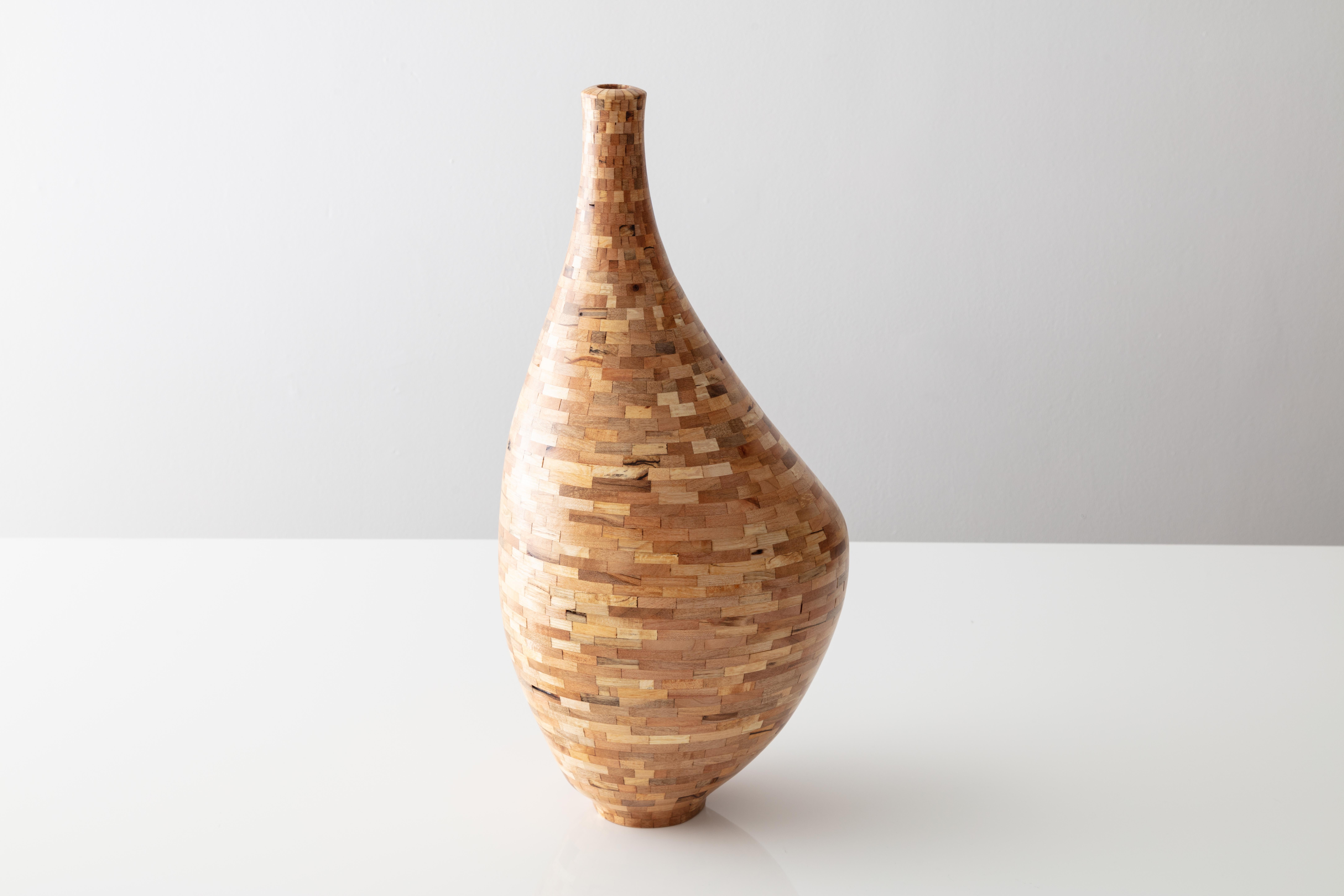 Modern Contemporary Spalted Maple  Goose Neck Vase #2 by Richard Haining Available Now