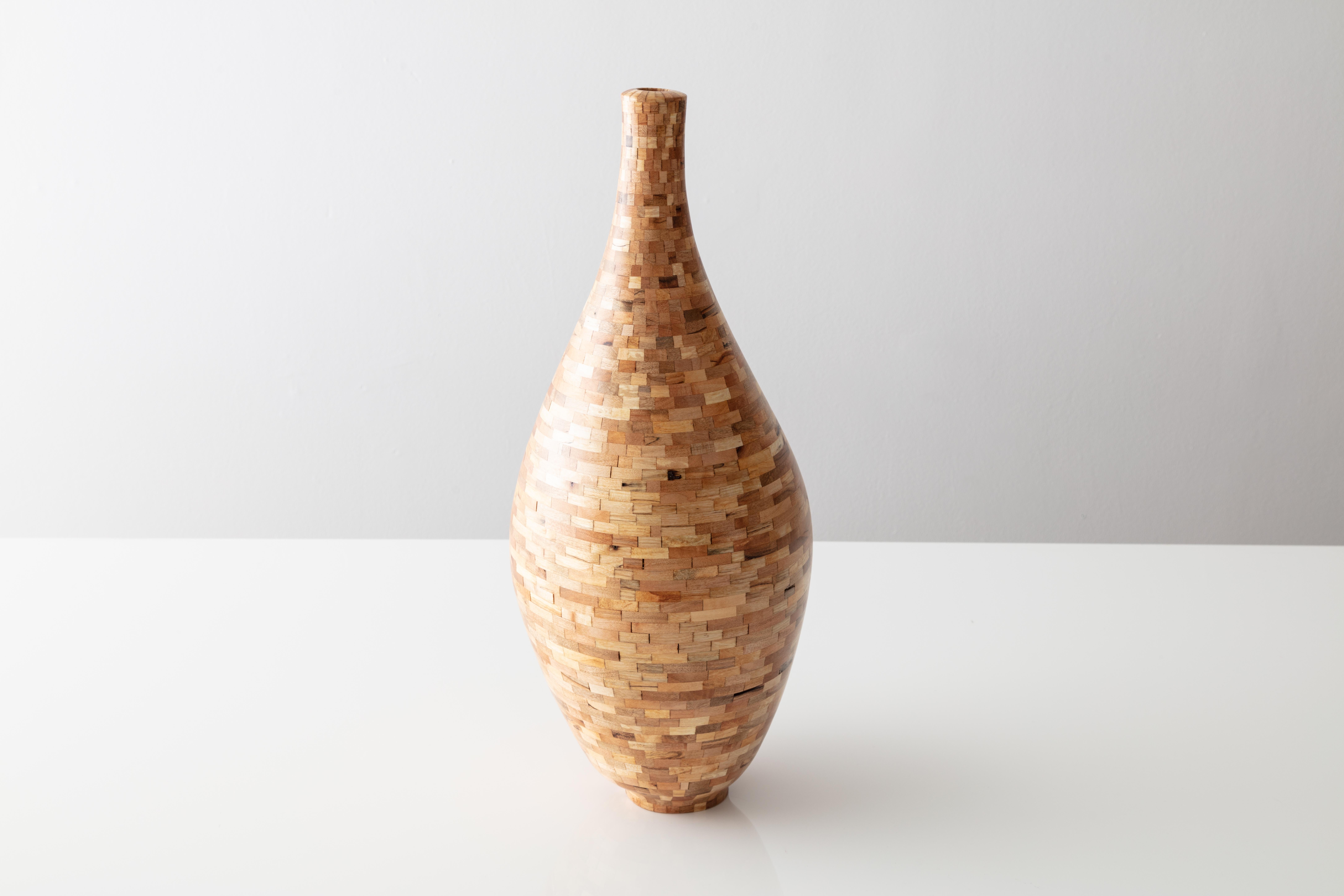 American Contemporary Spalted Maple  Goose Neck Vase #2 by Richard Haining Available Now