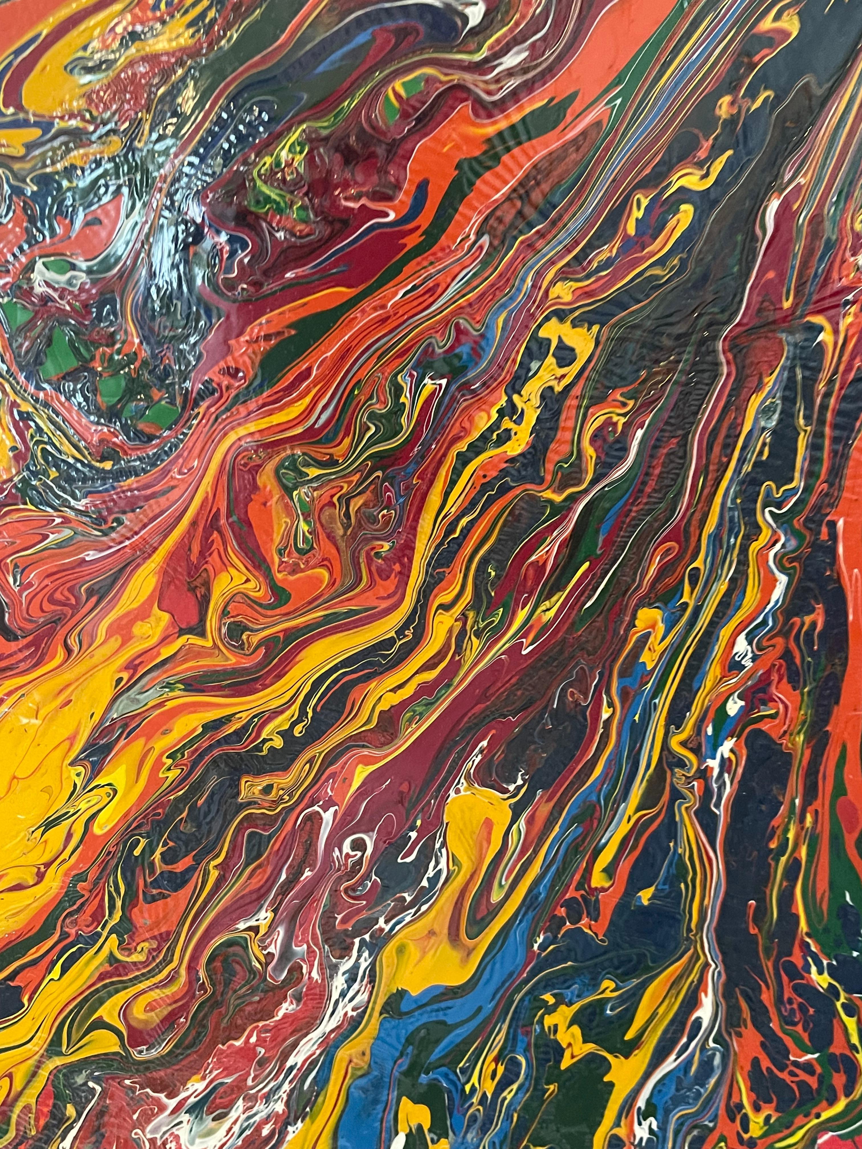 Acrilico Artista spagnolo contemporaneo Abstract Dyptich in Greene & Greene in vendita