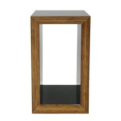 Contemporary Spanish Artist Geometric Black Lacquered Pine Wood Sculpture