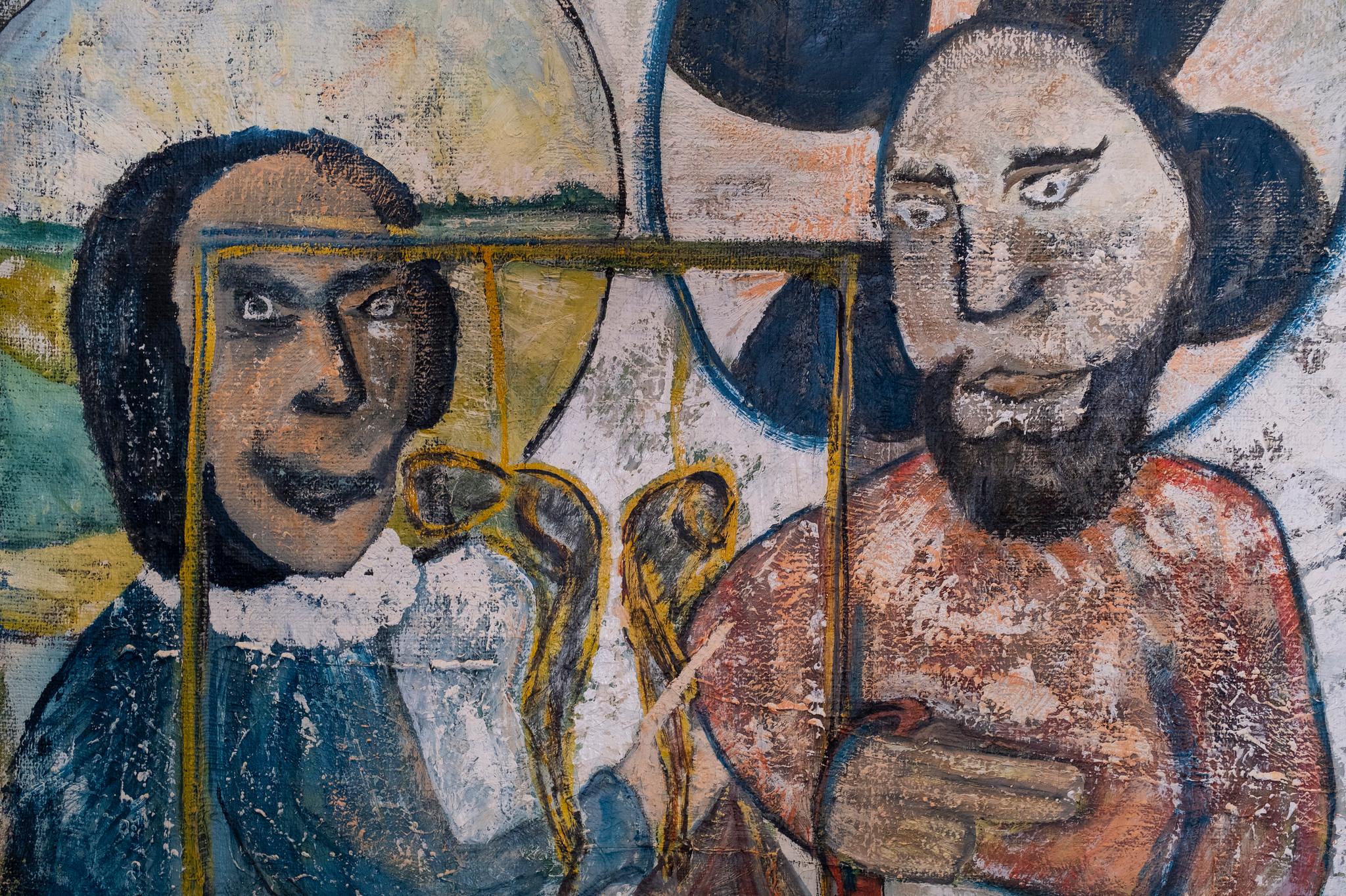 Contemporary Spanish Crusaders Oil Painting In Good Condition In Houston, TX