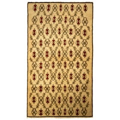 Tapis et tapis Kilim contemporain Sparta à motif floral transitionnel beige et vert