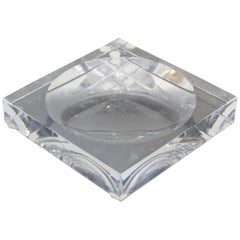 Contemporary Sparte Baccarat Glass Square Ashtray, France