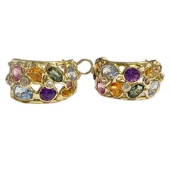 Contemporary Spinel 18 kts Gold Earrings