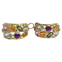Contemporary Spinel 18 kts Gold Earrings