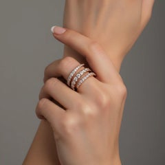 Contemporary Spiral 14K (or 18k upon request) Gold Diamond Statement Ring