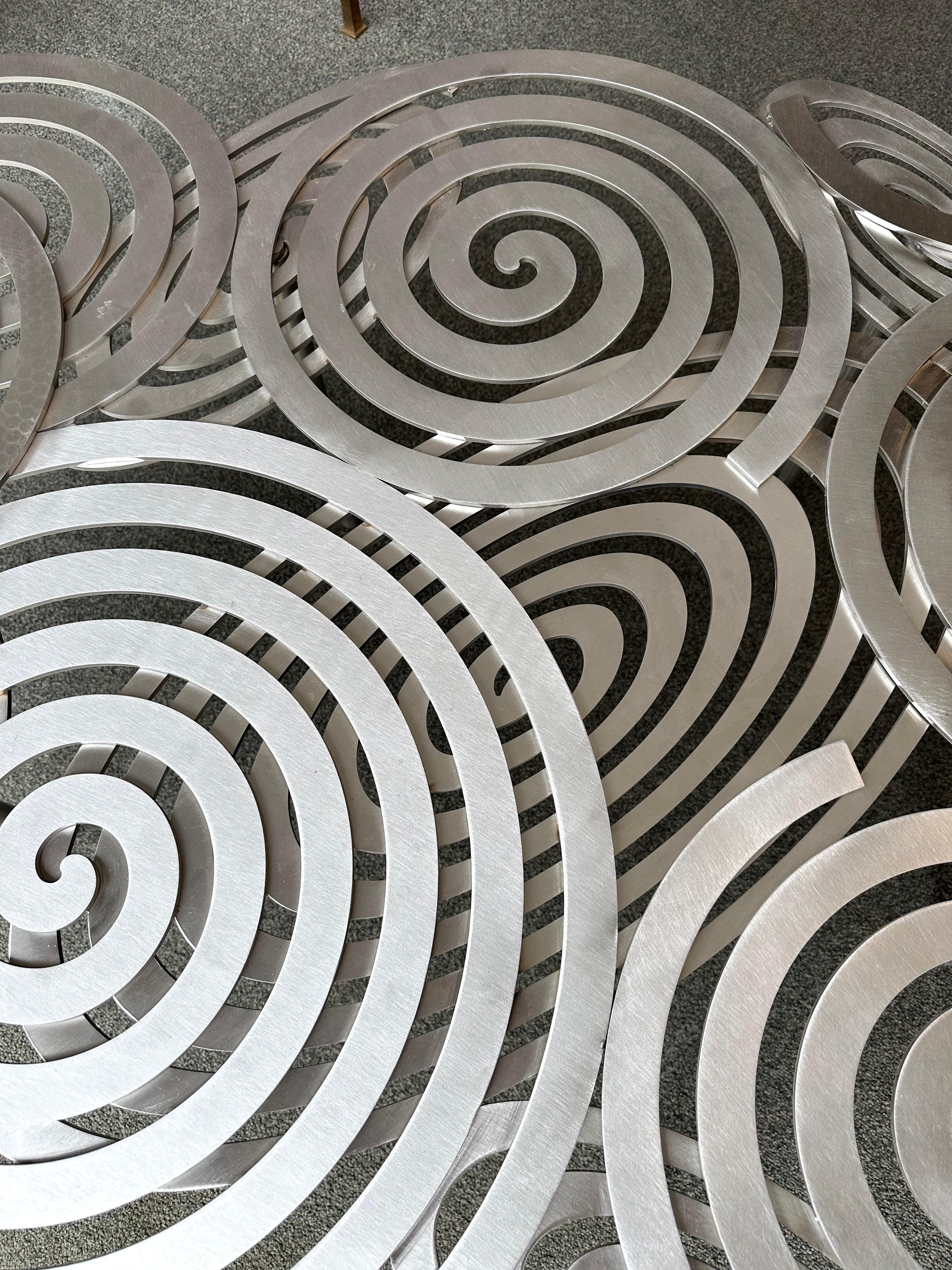 Contemporary Spiral Couchtisch aus Edelstahl von Antonio Cagianelli, Italien im Angebot 6