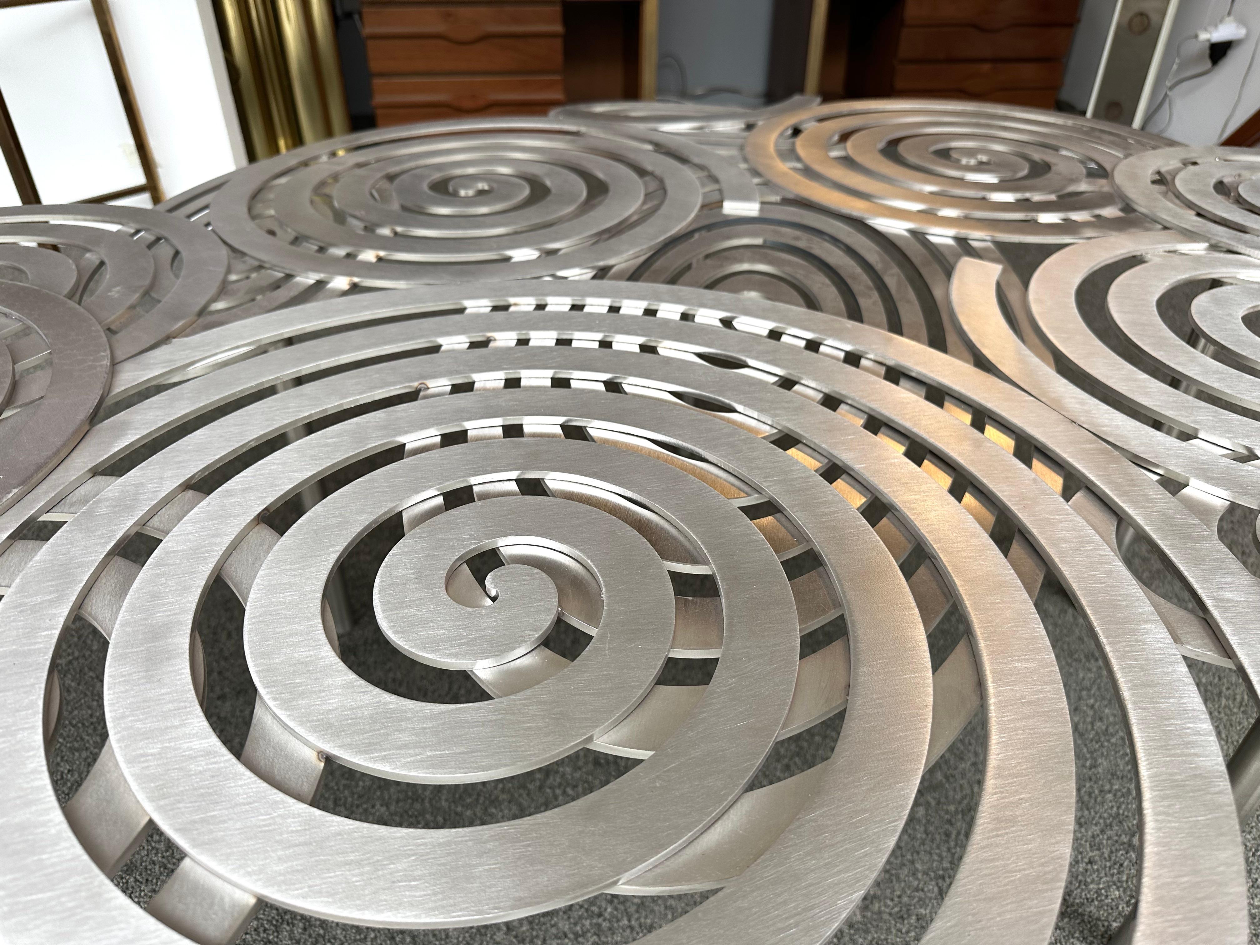 Contemporary Spiral Couchtisch aus Edelstahl von Antonio Cagianelli, Italien im Angebot 7