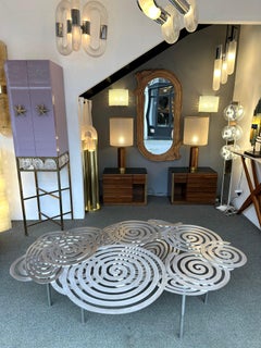 Contemporary Stainless Steel Spiral Coffee Table by Antonio Cagianelli, Italy