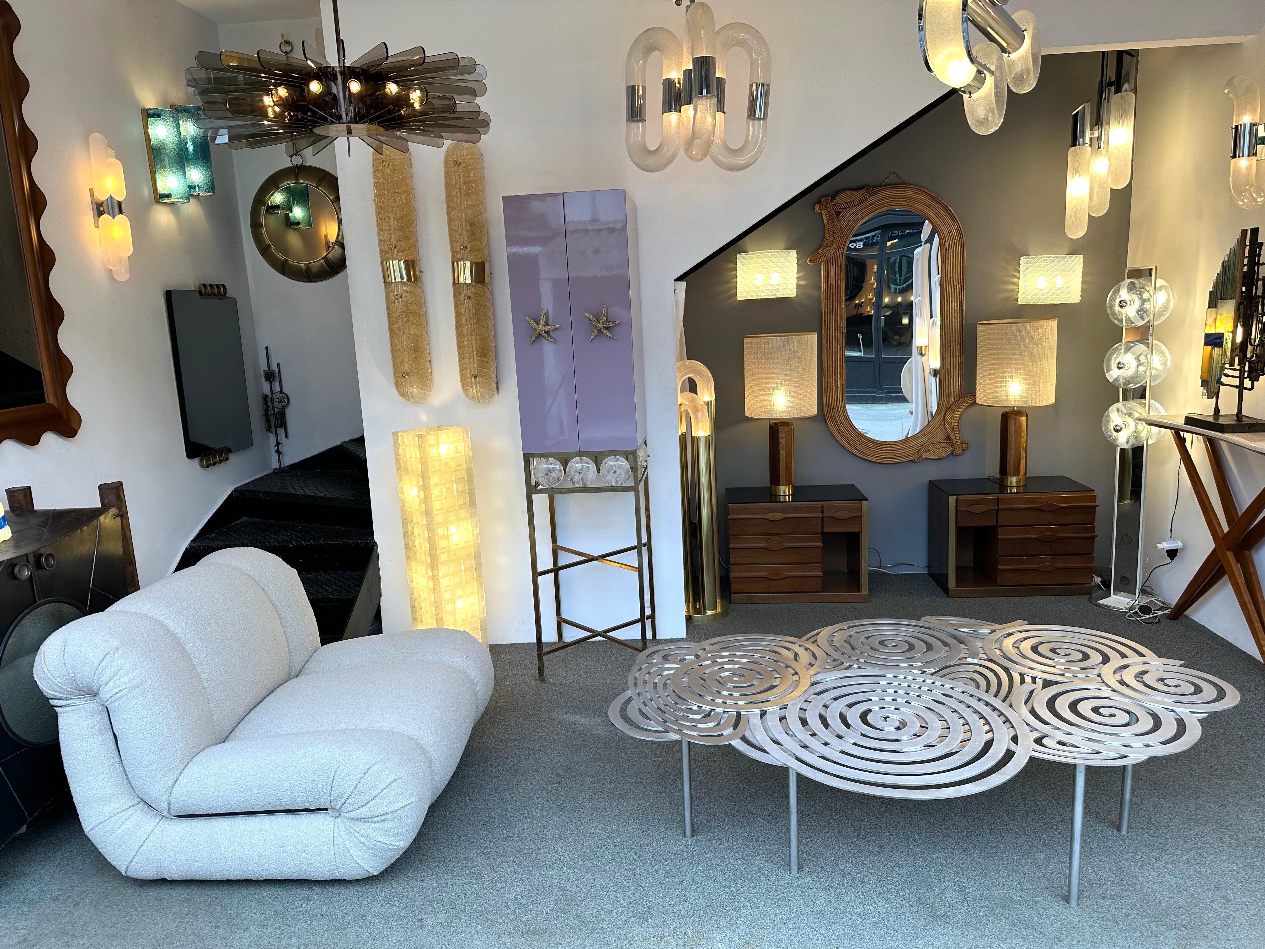 Contemporary Spiral Couchtisch aus Edelstahl von Antonio Cagianelli, Italien im Zustand „Neu“ im Angebot in SAINT-OUEN, FR