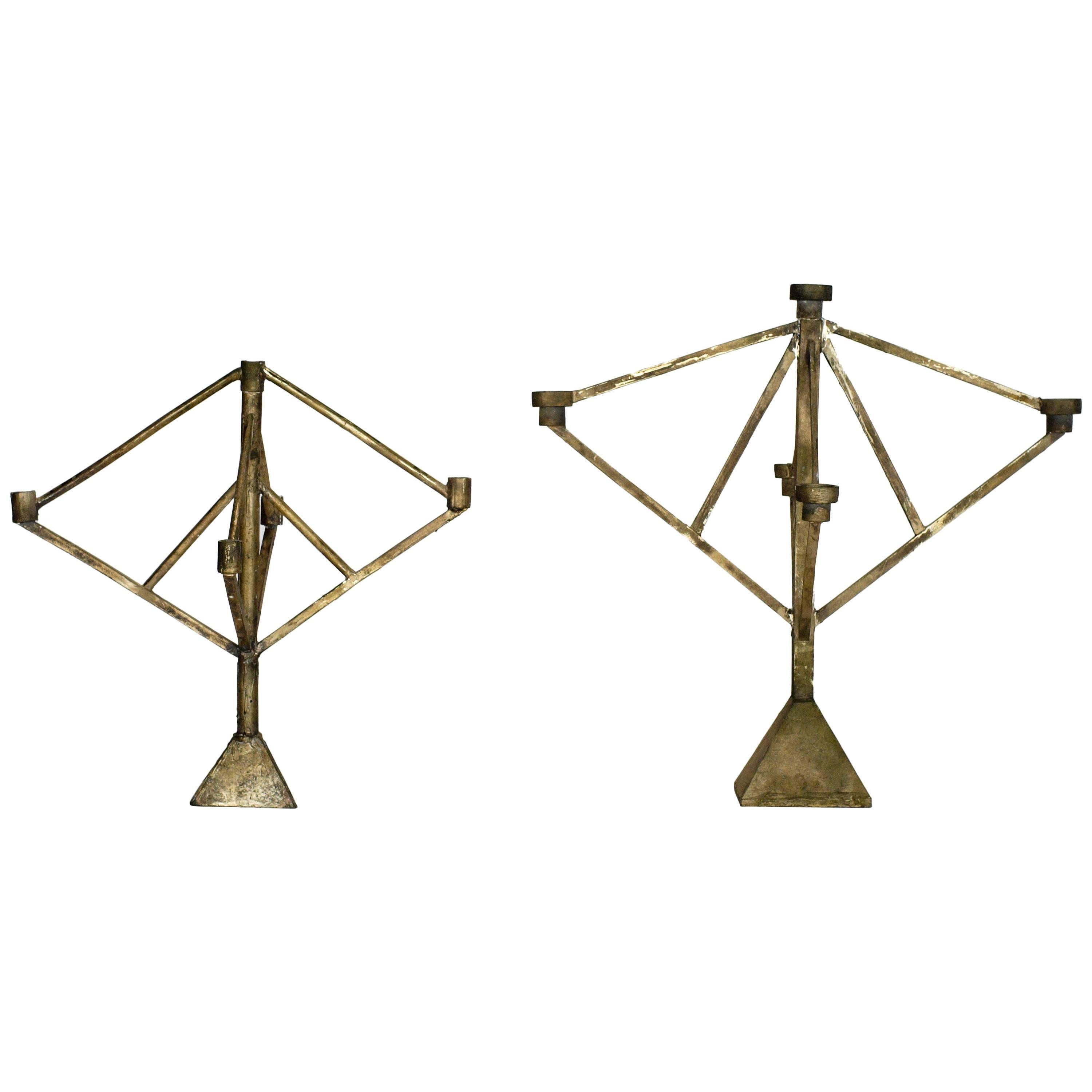 Contemporary Sprue Candelabra Five in Cast Bronze by Fort Standard