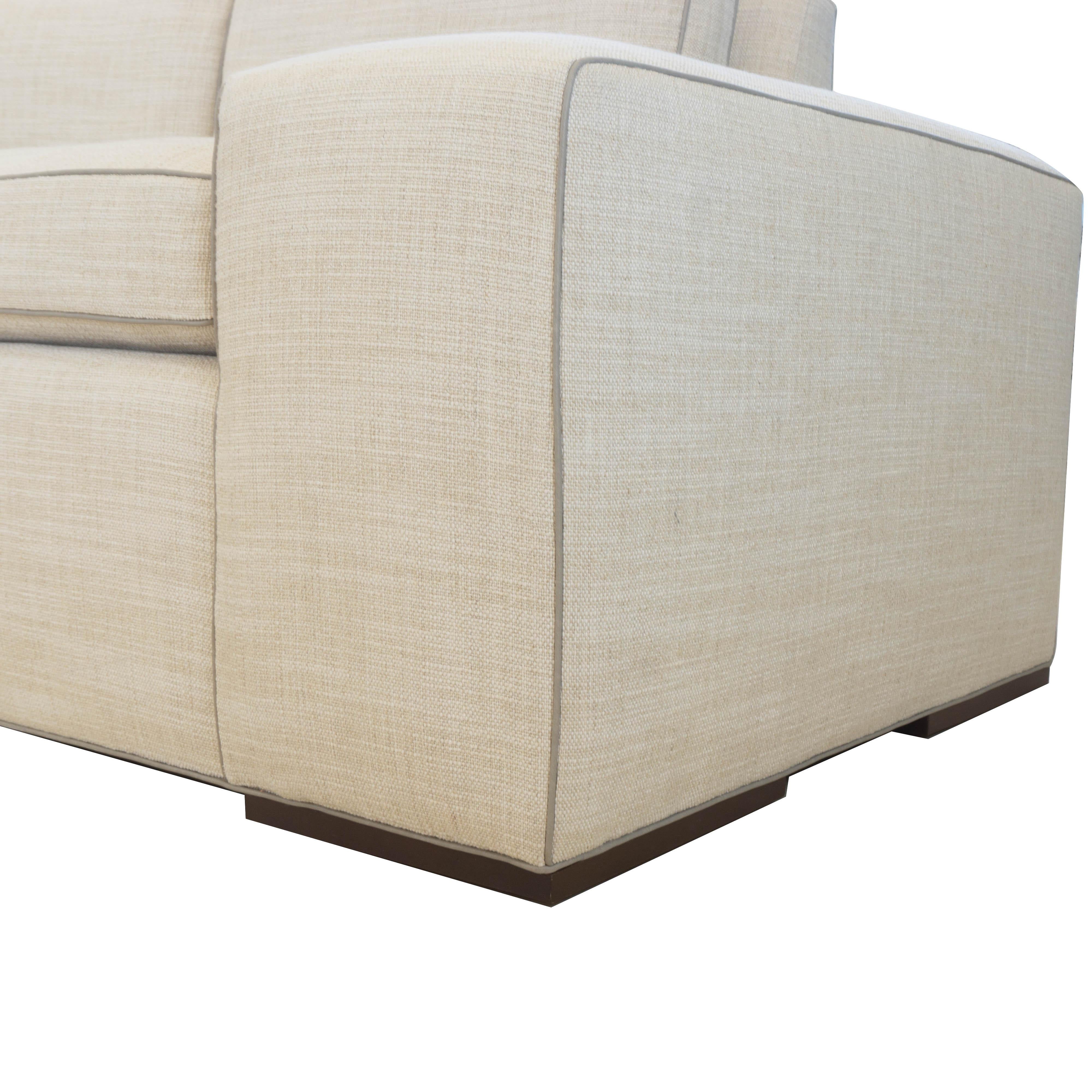 Contemporary Square Arm Sofa with Loose Cushions For Sale 8