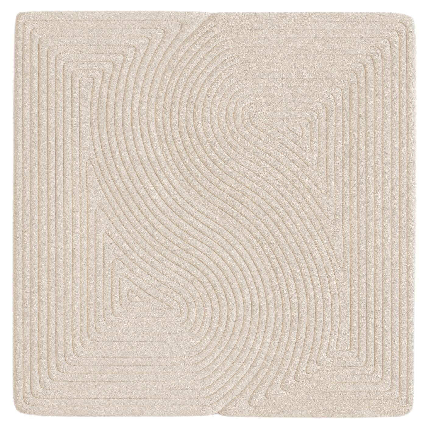 Contemporary Square Niwa White Ivory For Sale
