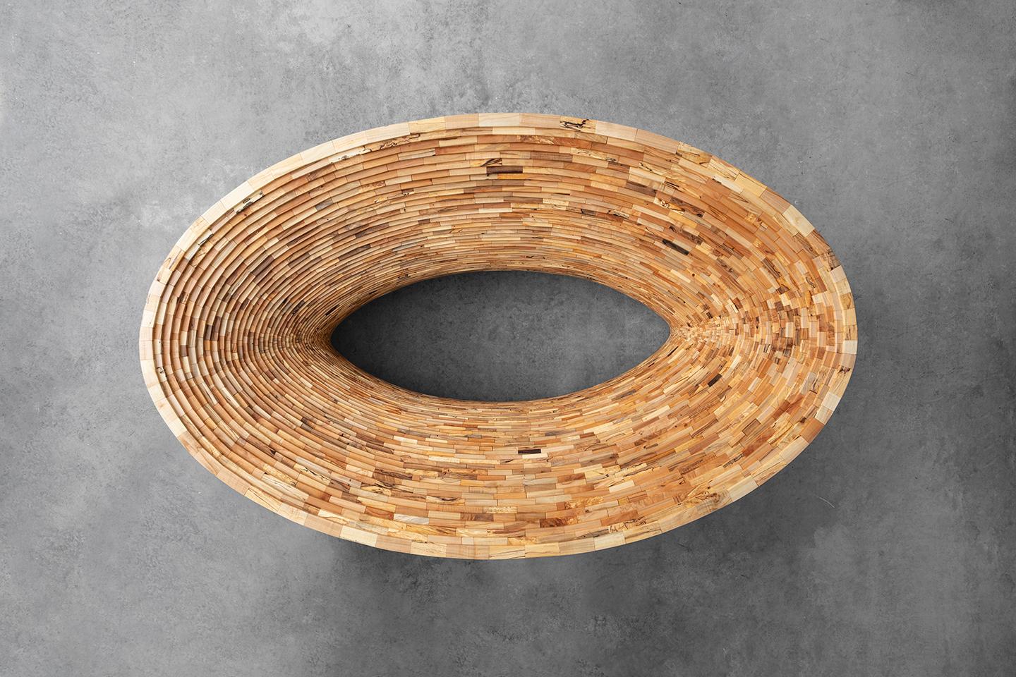 Customizable STACKED Oval Coffee Table, by Richard Haining In New Condition For Sale In Brooklyn, NY