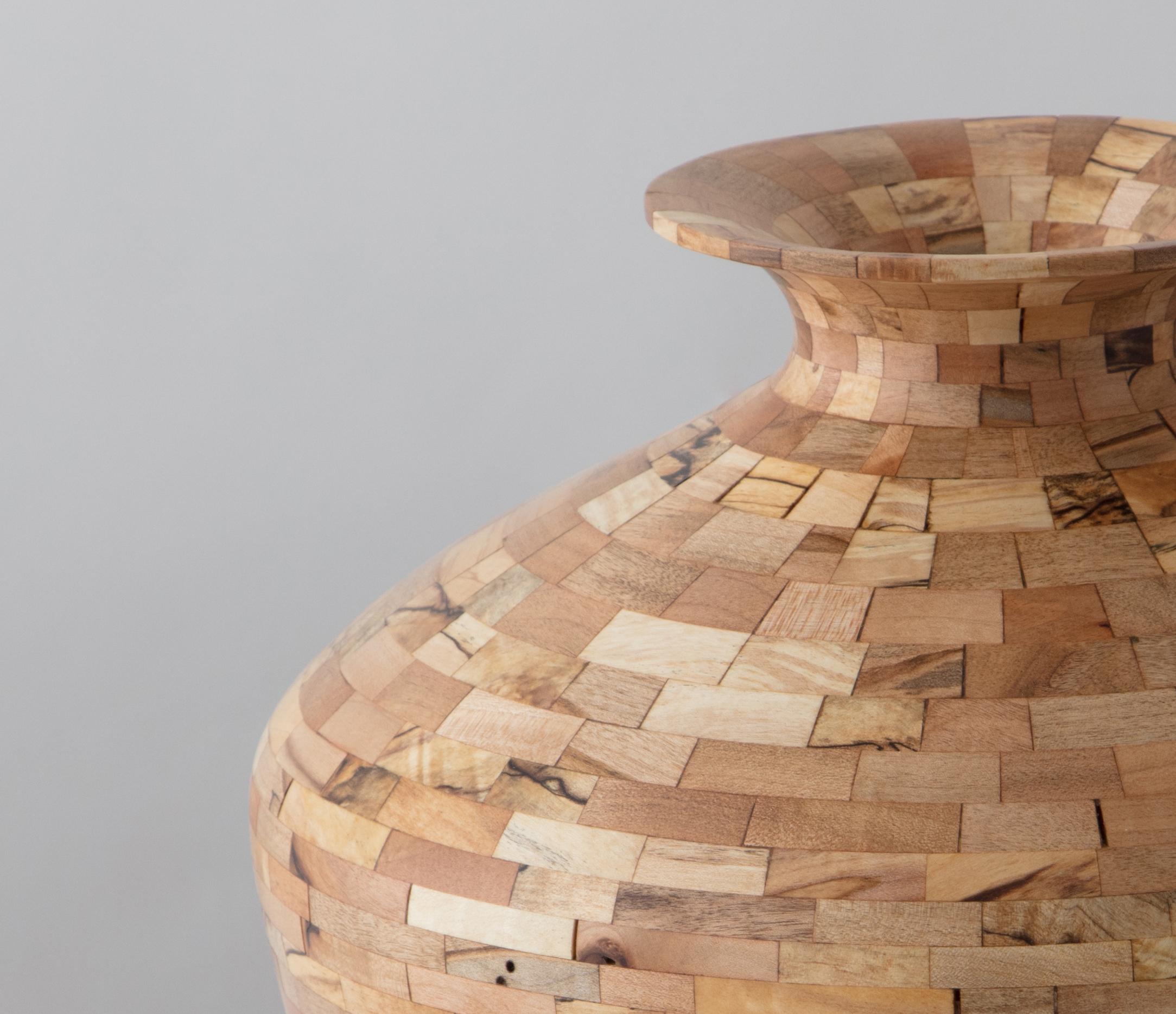 Modern STACKED Spalted Maple Vase by Richard Haining