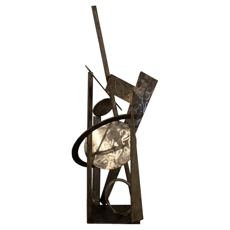 Contemporary Modern Bronze Stainless Steel Wall Sculpture Signed John ...