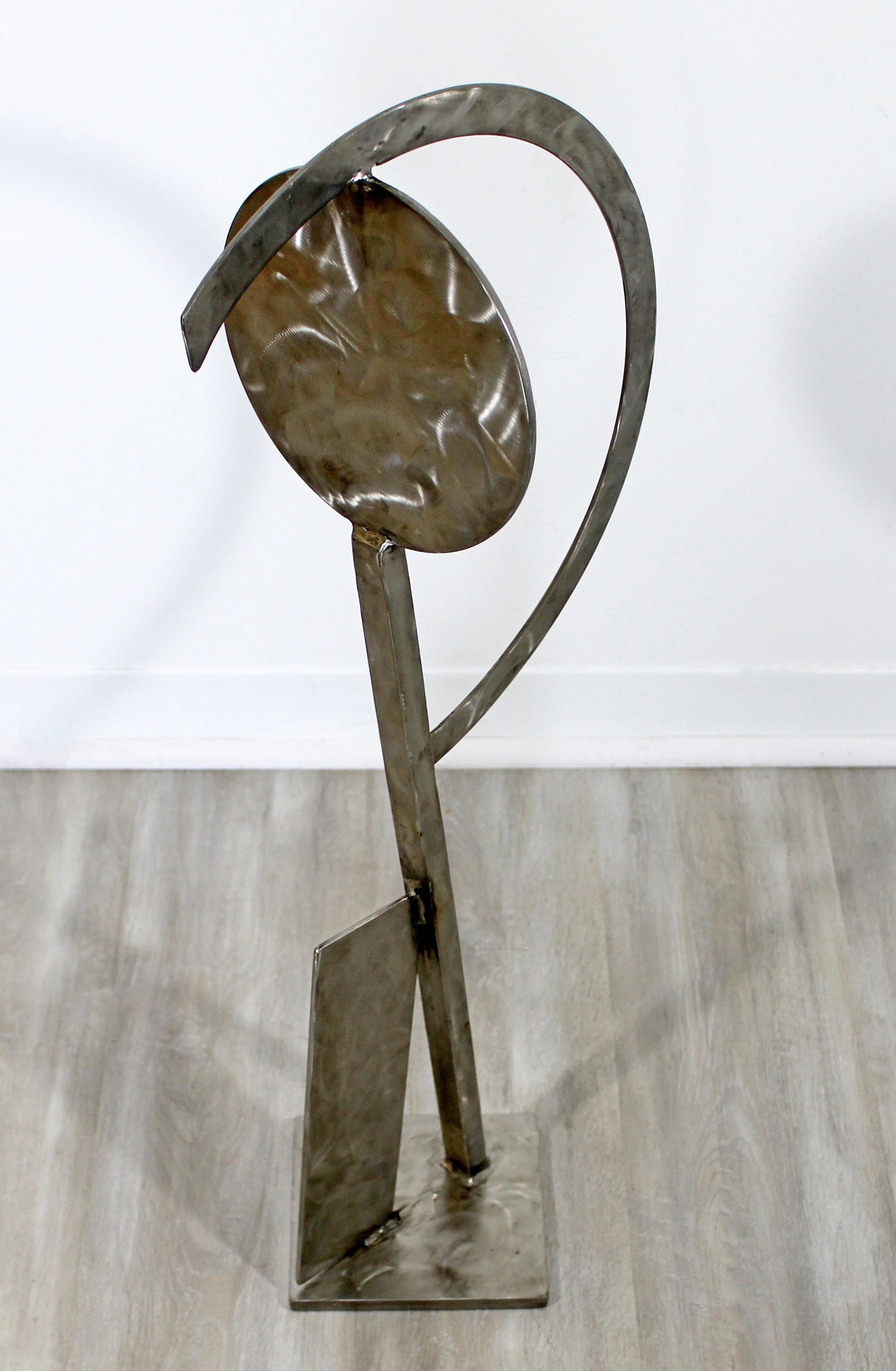 Contemporary Stainless Steel Abstract Table Floor Sculpture by Robert Hansen In Good Condition In Keego Harbor, MI