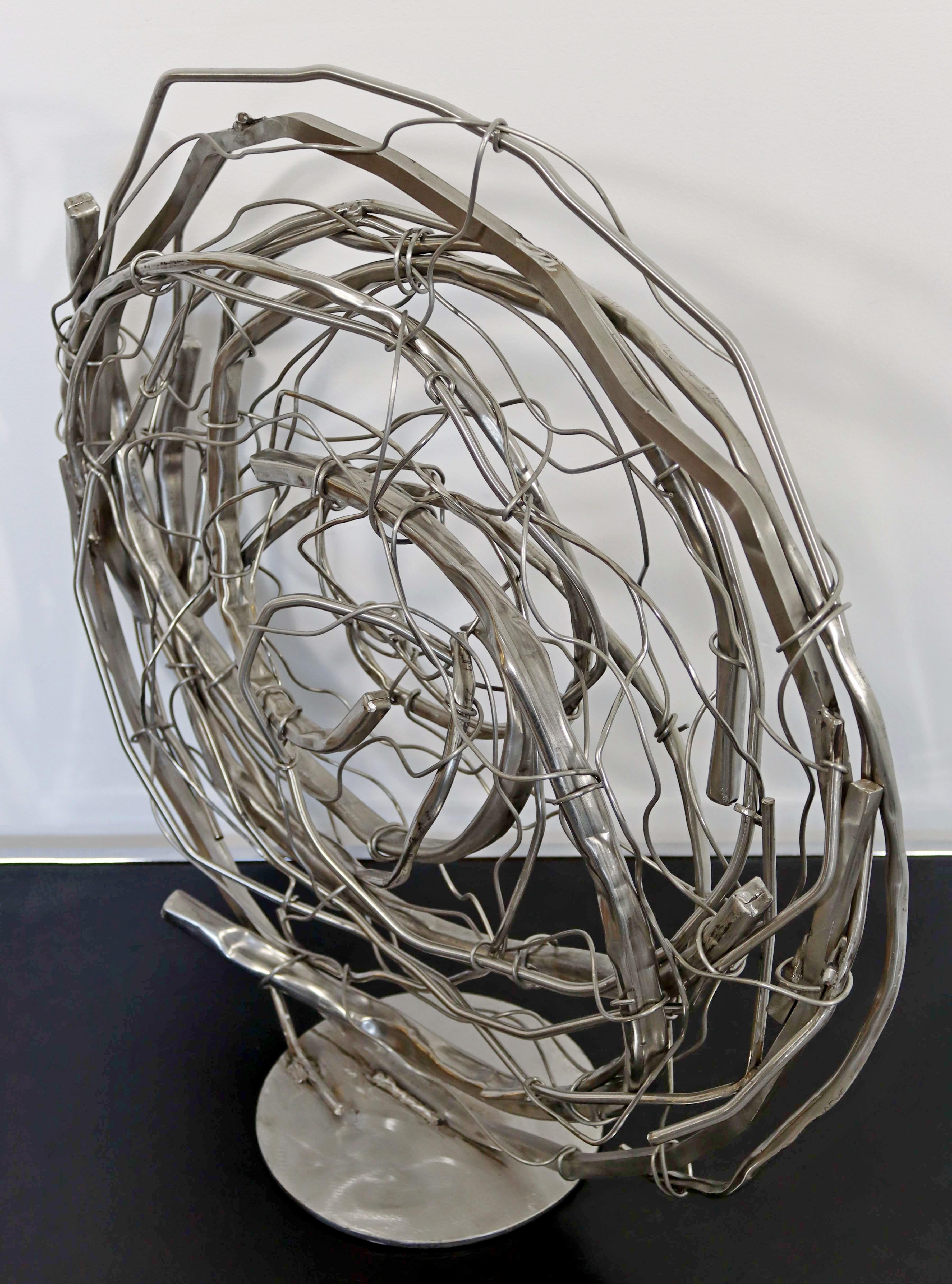 Sculpture de table abstraite contemporaine en acier inoxydable signée Robert Hansen, 2020 en vente 5