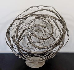 Contemporary Stainless Steel Abstract Table Sculpture Signed Robert Hansen, 2020