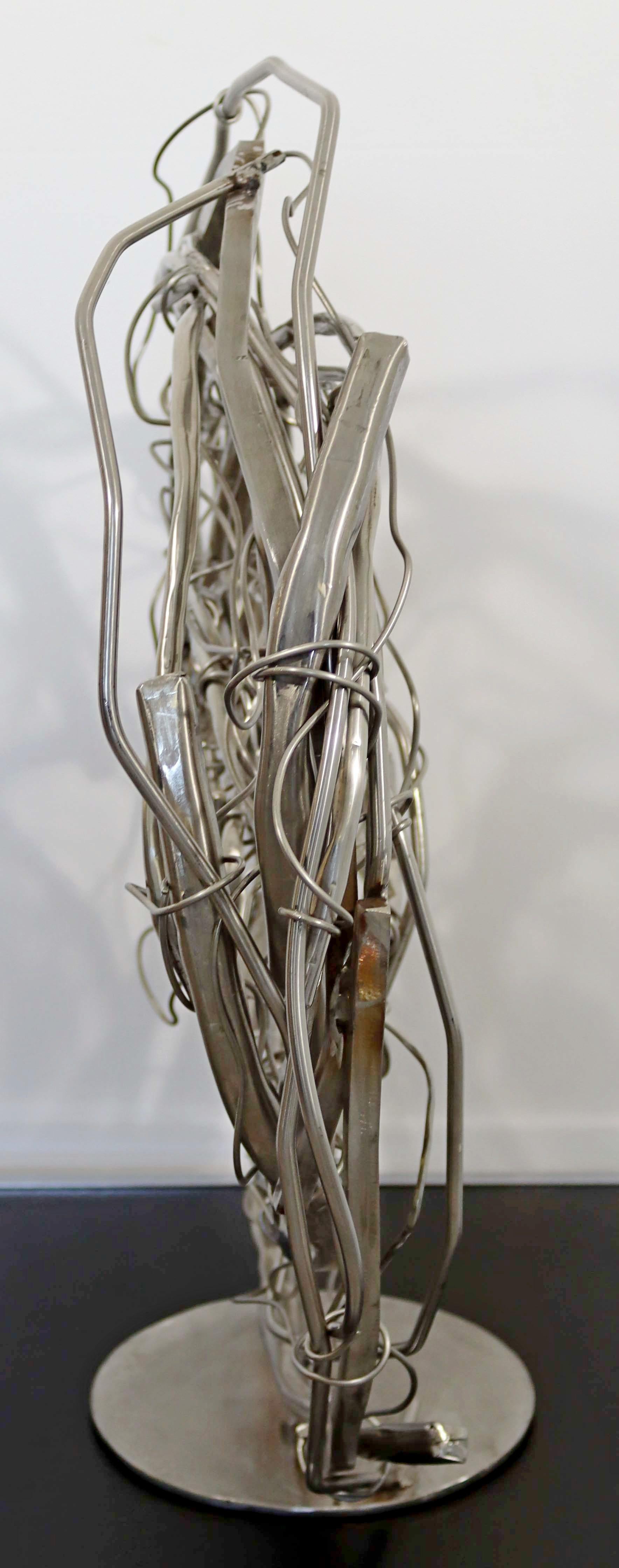 Sculpture de table abstraite contemporaine en acier inoxydable signée Robert Hansen, 2020 en vente 1