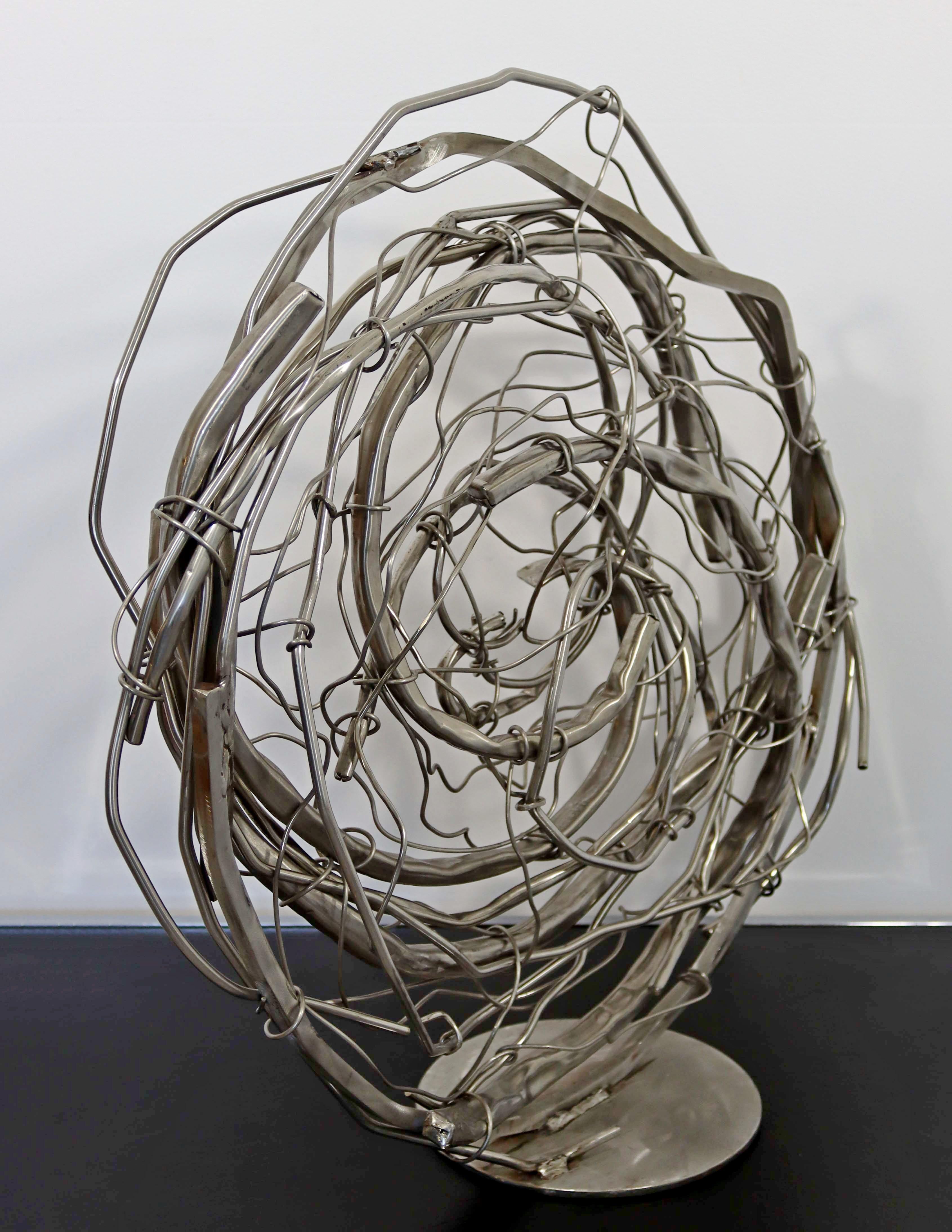 Sculpture de table abstraite contemporaine en acier inoxydable signée Robert Hansen, 2020 en vente 2