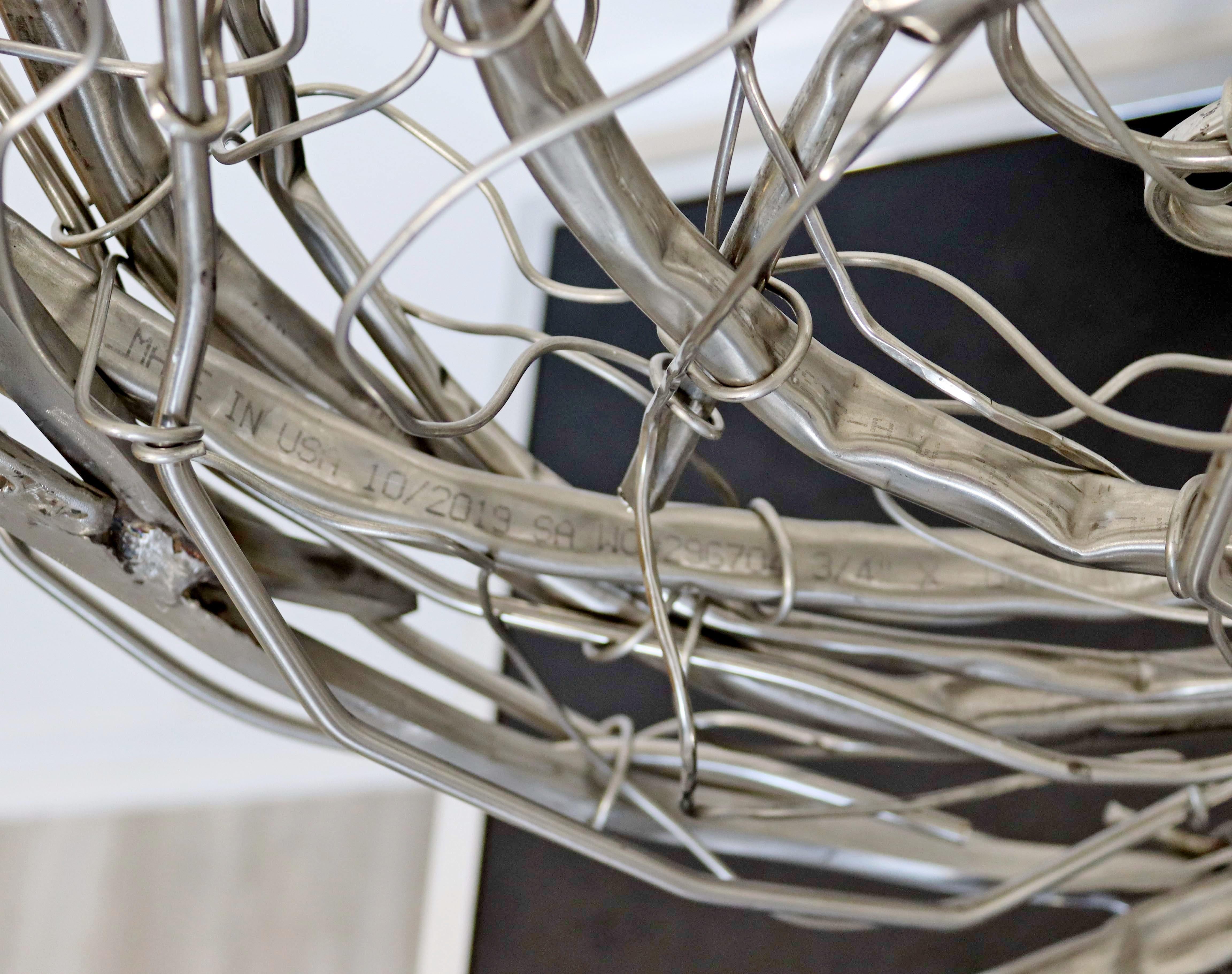 Sculpture de table abstraite contemporaine en acier inoxydable signée Robert Hansen, 2020 en vente 4