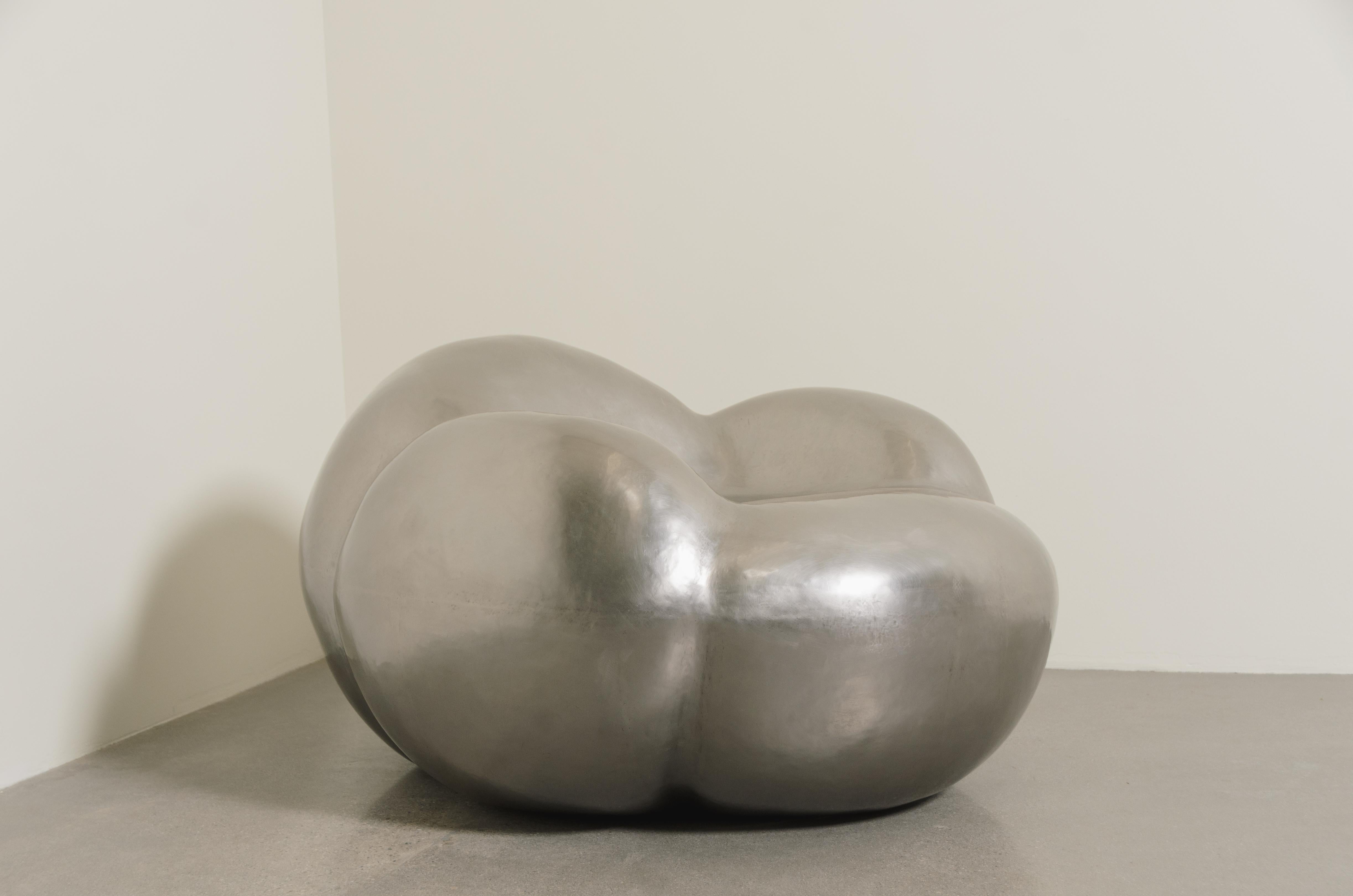 Contemporary Stainless Steel Cloud Chair by Robert Kuo, Limited Edition In New Condition For Sale In Los Angeles, CA