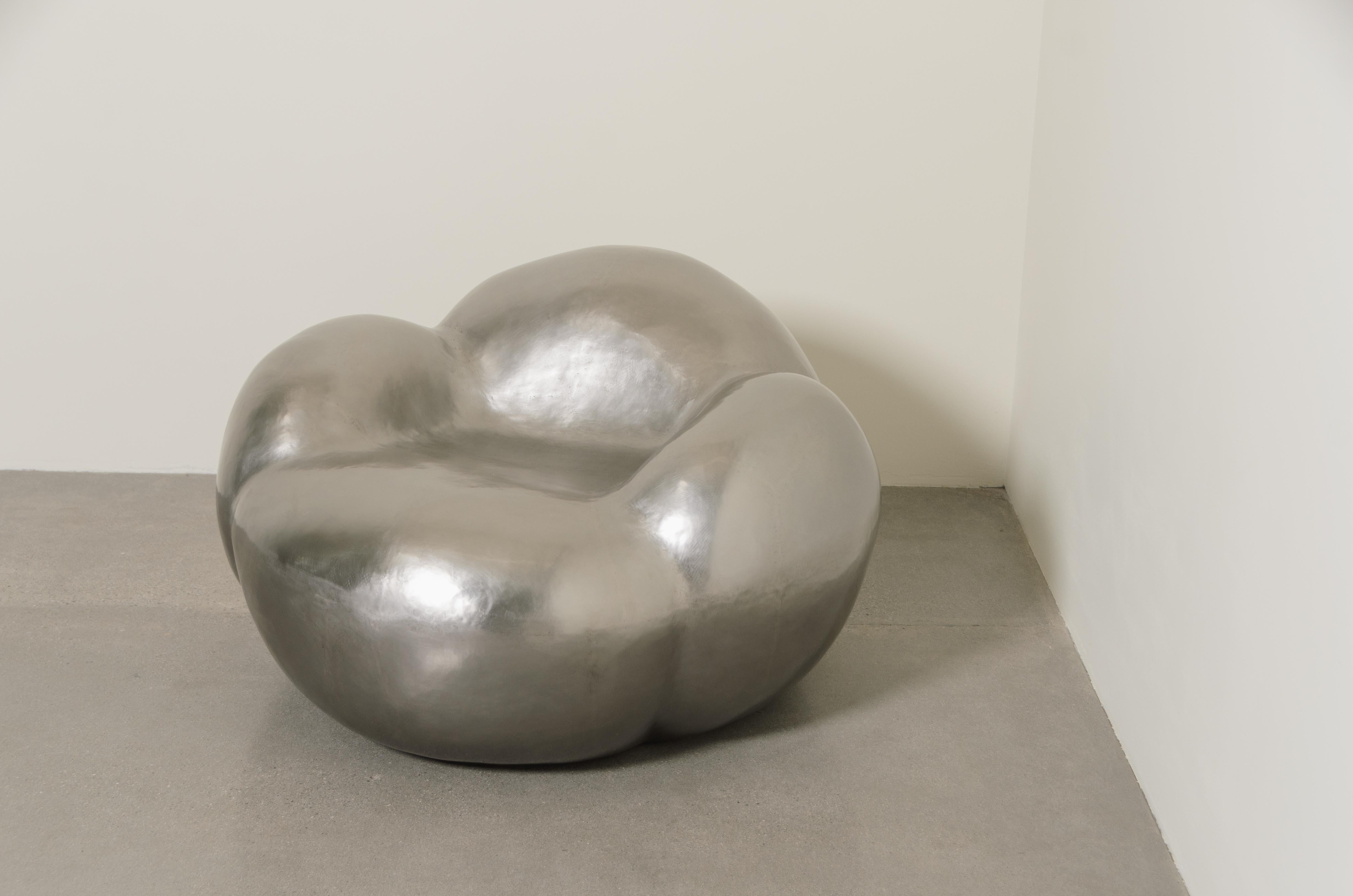 Contemporary Stainless Steel Cloud Chair by Robert Kuo, Limited Edition For Sale 1