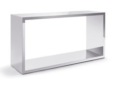 Contemporary Stainless steel Console table Designed by Greg Sheres.  In Stock.