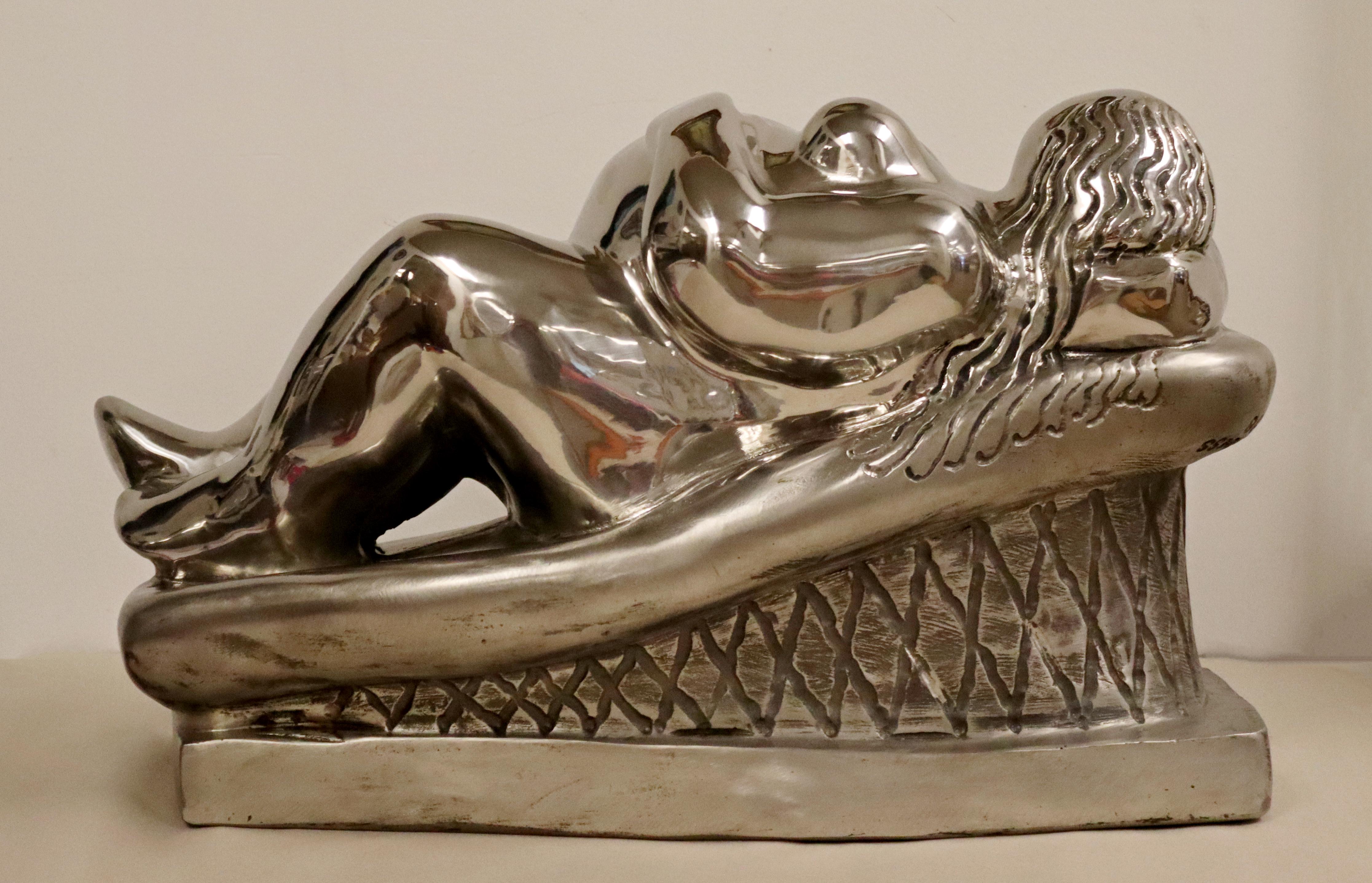 Contemporary Stainless Steel Little Goddess Table Sculpture by Jerry Soble 1990s For Sale 2
