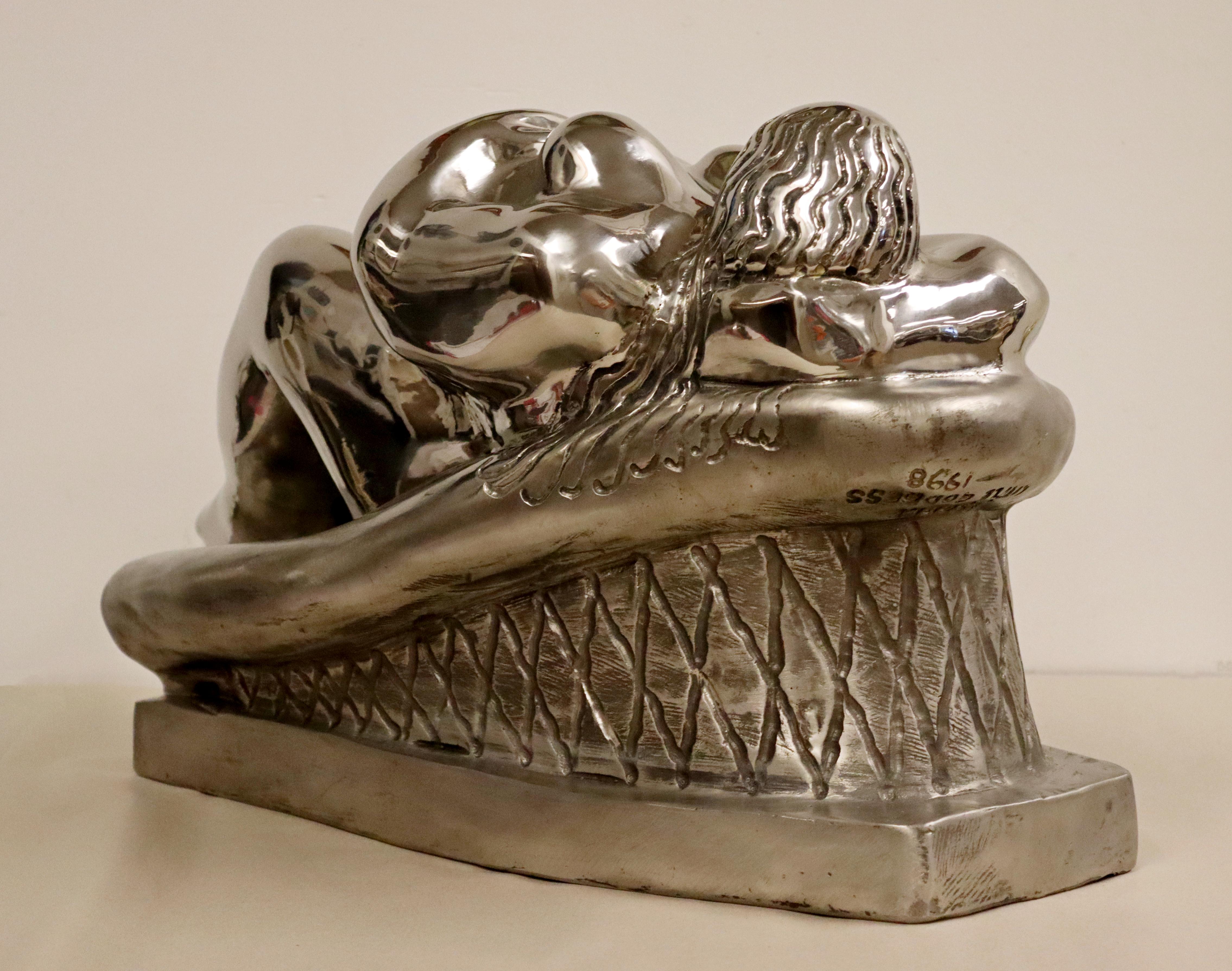 Contemporary Stainless Steel Little Goddess Table Sculpture by Jerry Soble 1990s For Sale 3