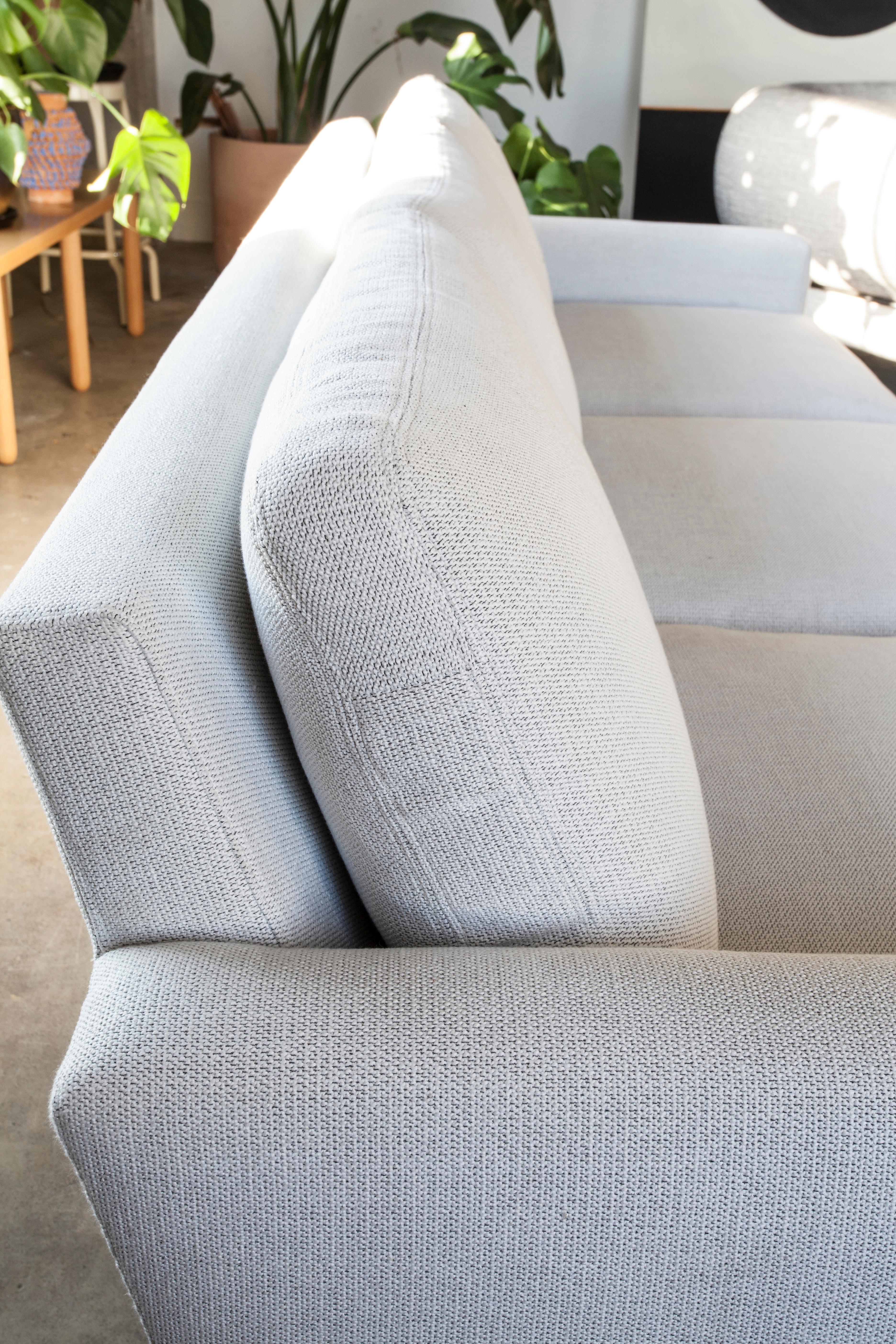Oiled Contemporary Standard Sofa in Velvet For Sale