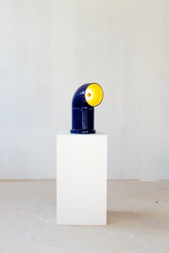 Contemporary Standing Lamp 'OP FAT 2' by Pani Jurek, Ultramarine & Saffron