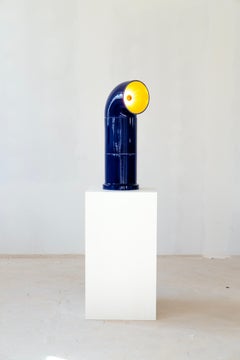 Contemporary Standing Lamp 'OP FAT 3' by Pani Jurek, Ultramarine & Saffron