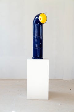 Contemporary Standing Lamp 'OP FAT 4' by Pani Jurek, Ultramarine & Saffron