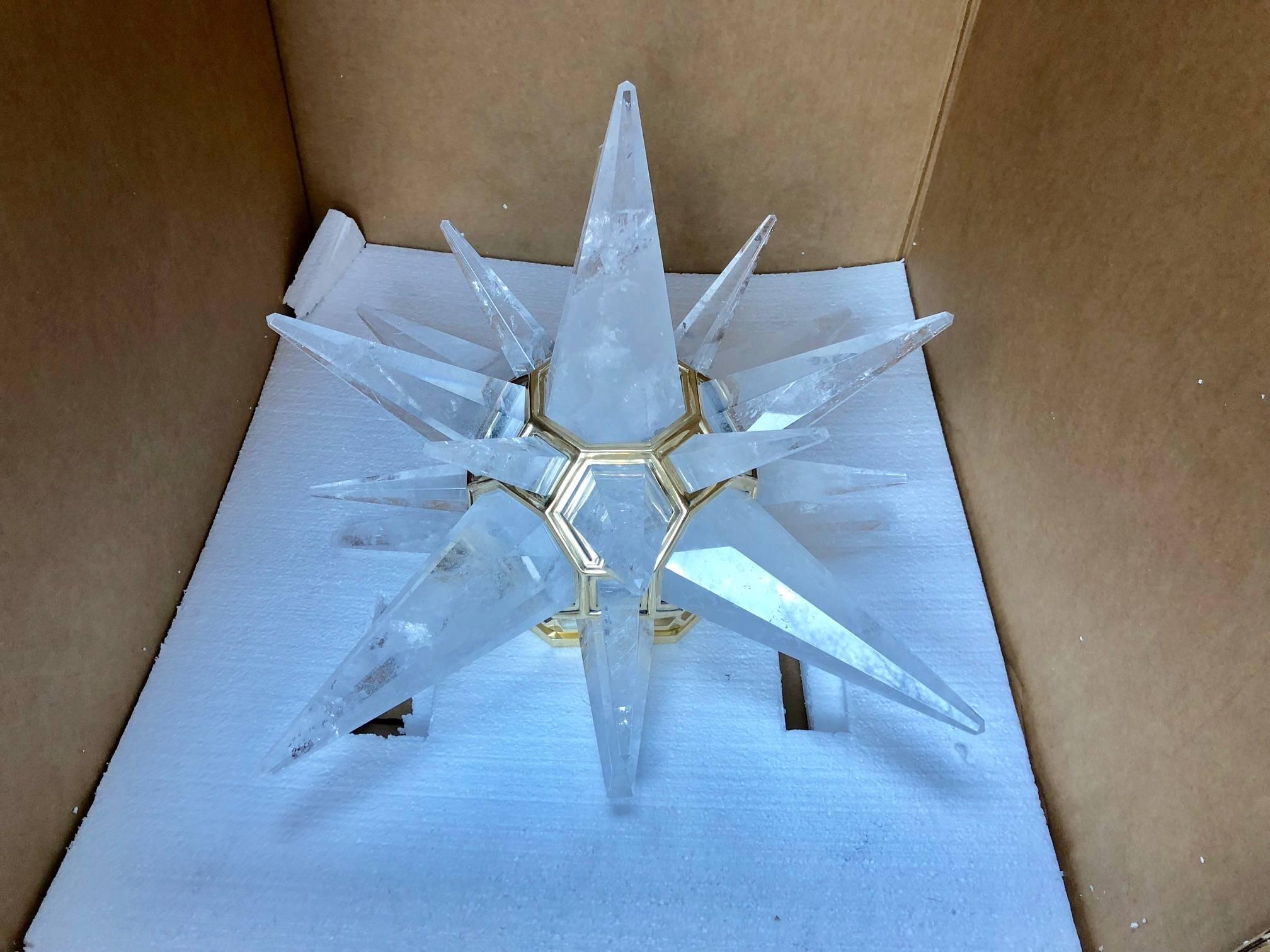 STAR25 Rock Crystal Flush Mount by Phoenix In Excellent Condition In New York, NY