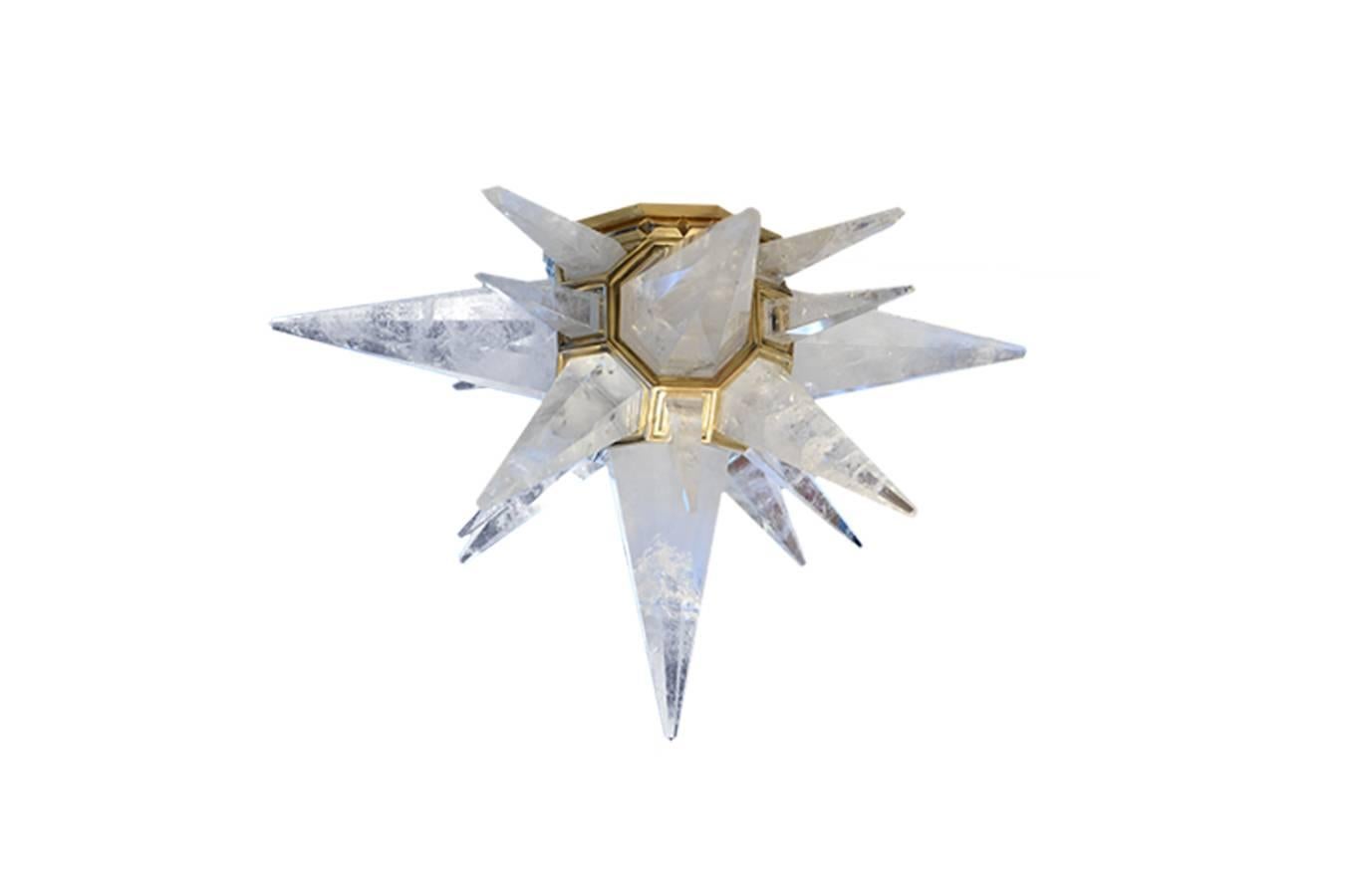 Contemporary STAR25 Rock Crystal Flush Mount by Phoenix