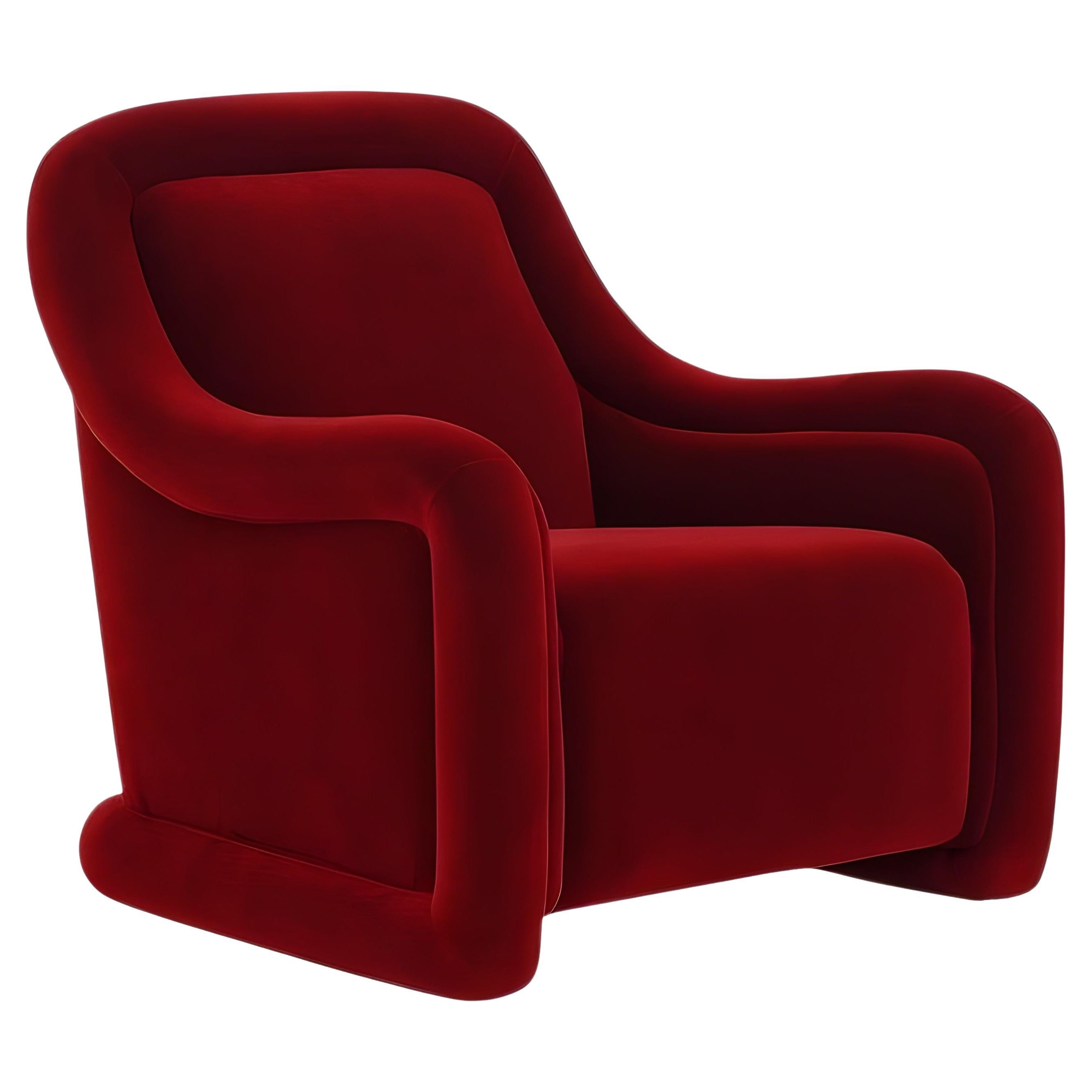 Fauteuil contemporain, Silhouette sculpturale avec passepoil audacieux et surdimensionné