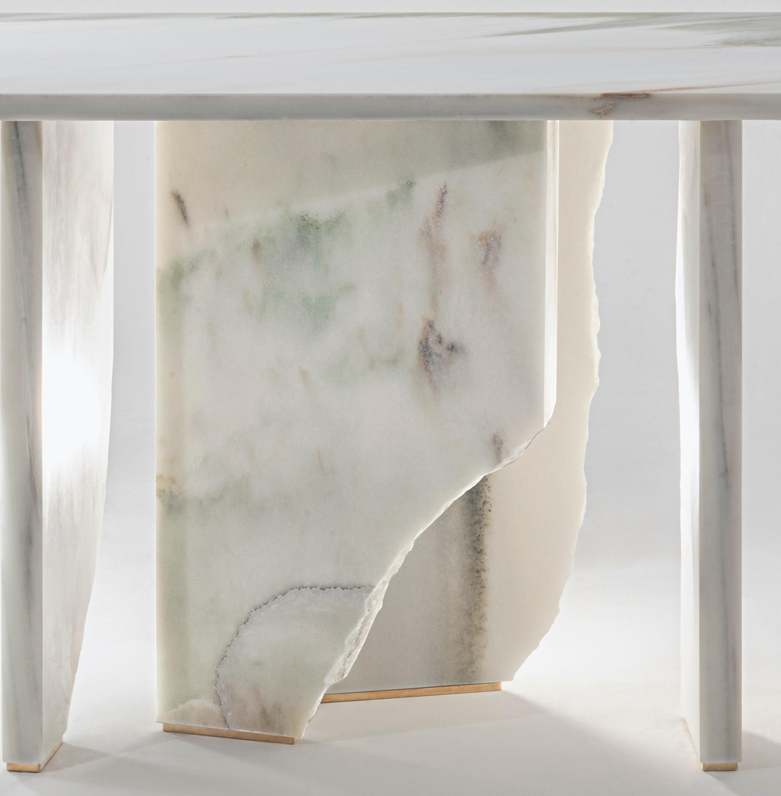 Console White Marble Contemporary Statuario Arctic by Josep Vila Capdevila In New Condition For Sale In Barcelona, ES